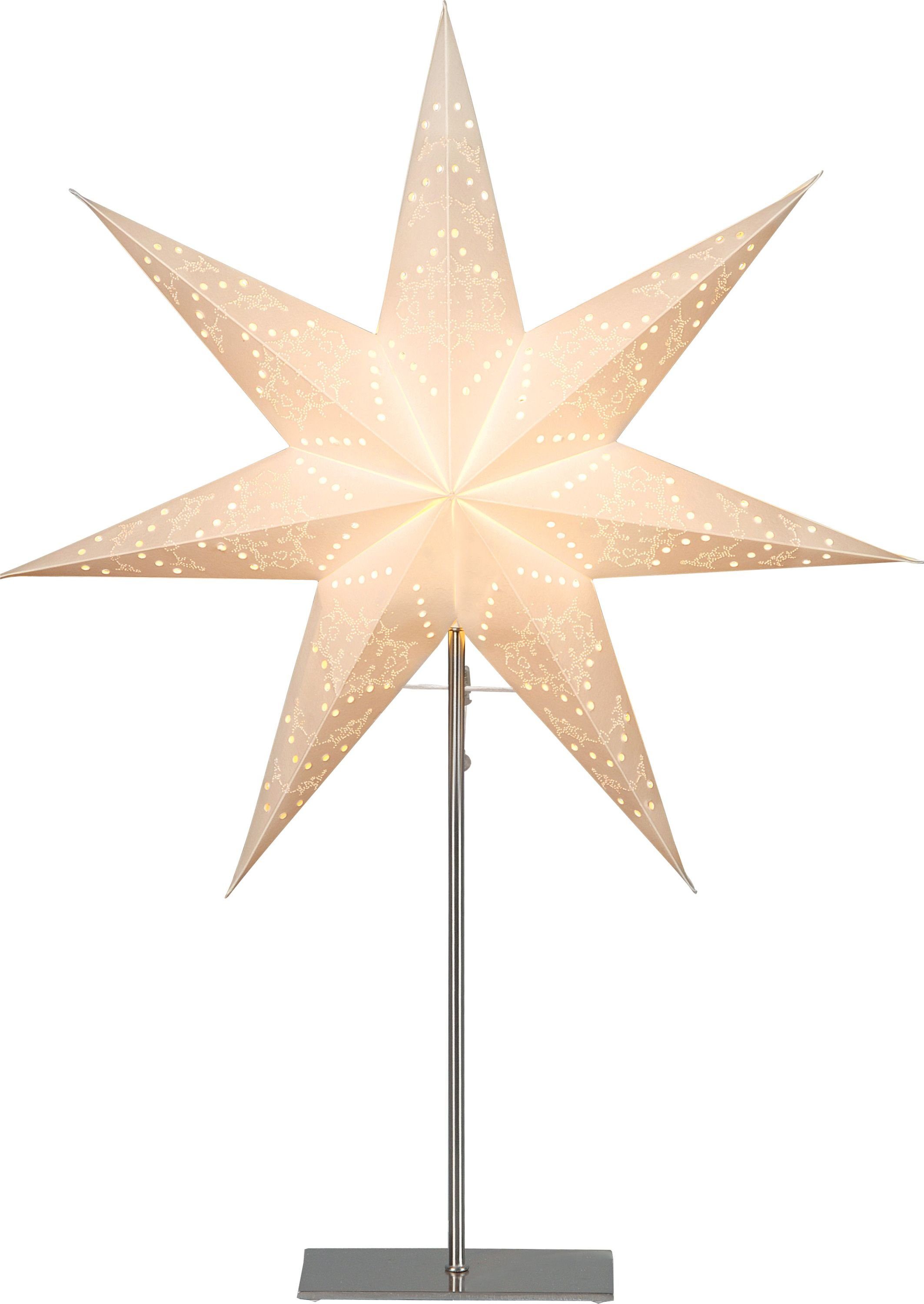 STAR TRADING LED Dekolicht Sensy, Stehlampe Weihnachtsstern Sensy 3D Papierstern Weihnachten in Weiß mit