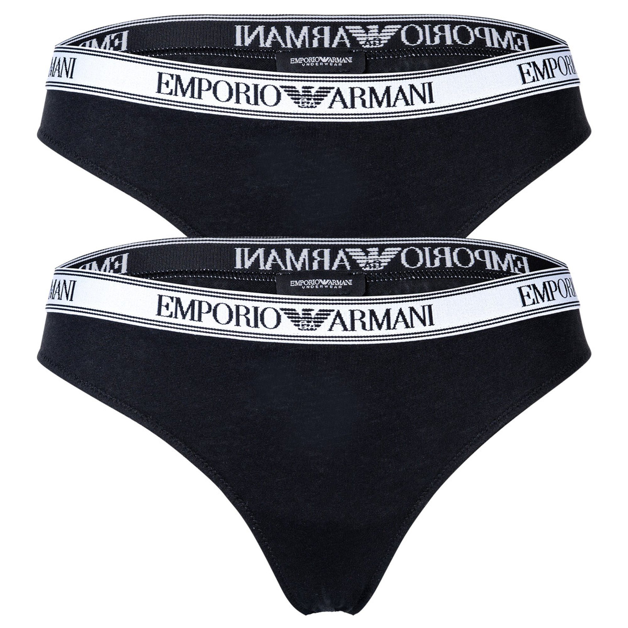 Emporio Armani Slip Damen Slip 2er Pack Baumwolle (Packung, 2er Pack)