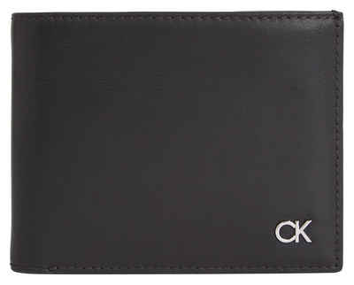 Calvin Klein Geldbörse METAL CK BIFOLD 5CC W/COIN, Geldbörse Portemonnaie Herrenbörse Recycelte Materialien