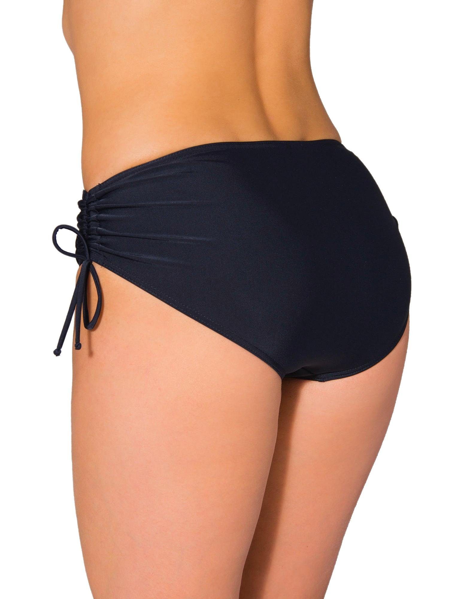 Aquarti Bikini-Hose Aquarti Damen Bikinihose mit Raffung und Schnüren