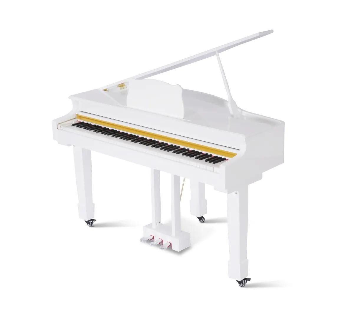 JVmoebel Flügel Klavier Hochglanz Digitalpiano in Weiß mit authentischem Klang (1-St., Maße Flügel), Made in Europe