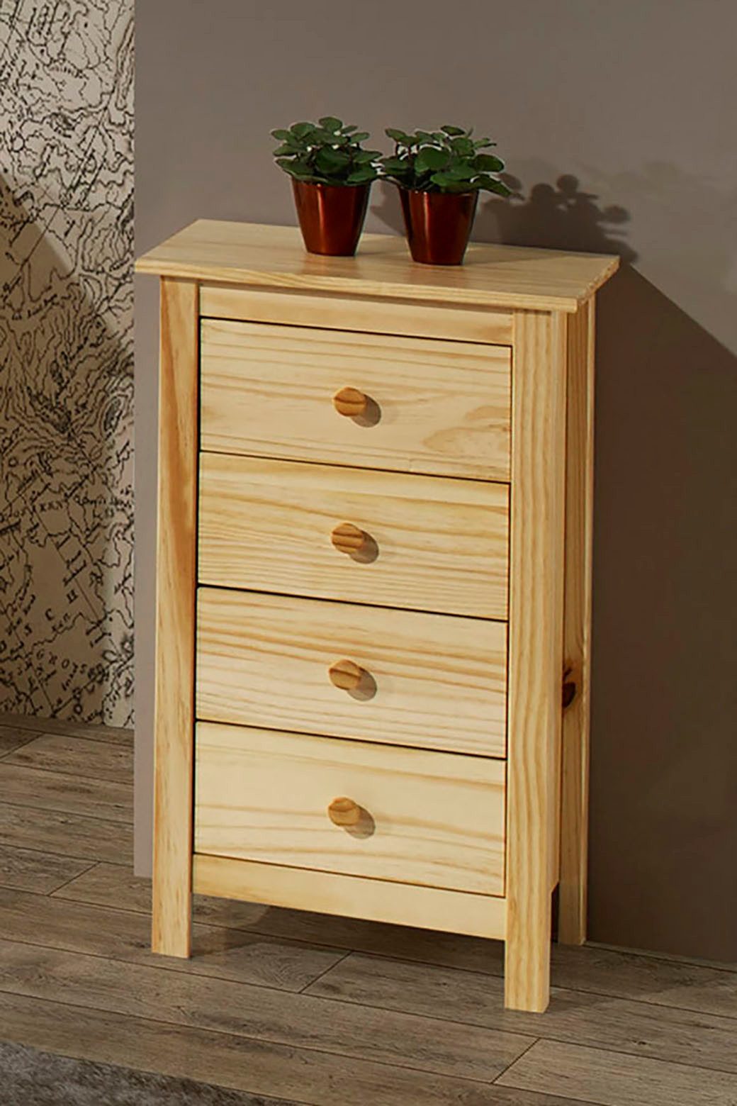 MÖBILIA Kommode (1 St), Schubladen mit Metallauszügen