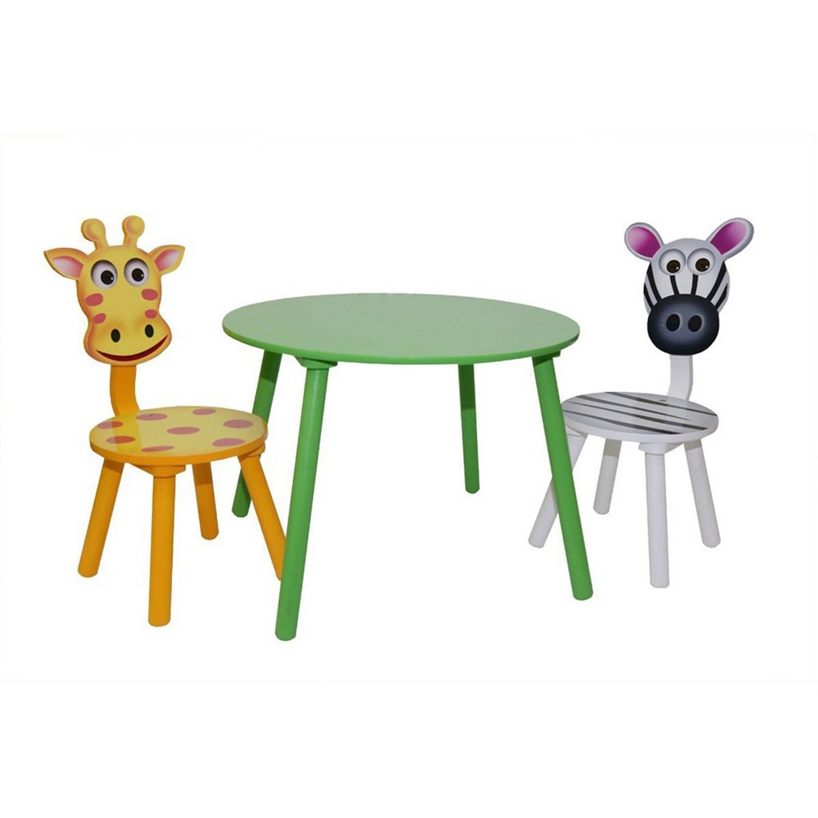 HTI-Line Kindersitzgruppe Kindertischgruppe Zebra, (Set, 3-tlg., 1 Tisch und 2 Стільці), Kinderstuhl Kindertisch Kindermöbel