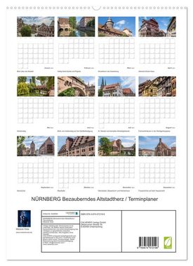 CALVENDO Wandkalender NÜRNBERG Bezauberndes Altstadtherz / Terminplaner (Premium, hochwertiger DIN A2 Wandkalender 2023, Kunstdruck in Hochglanz)