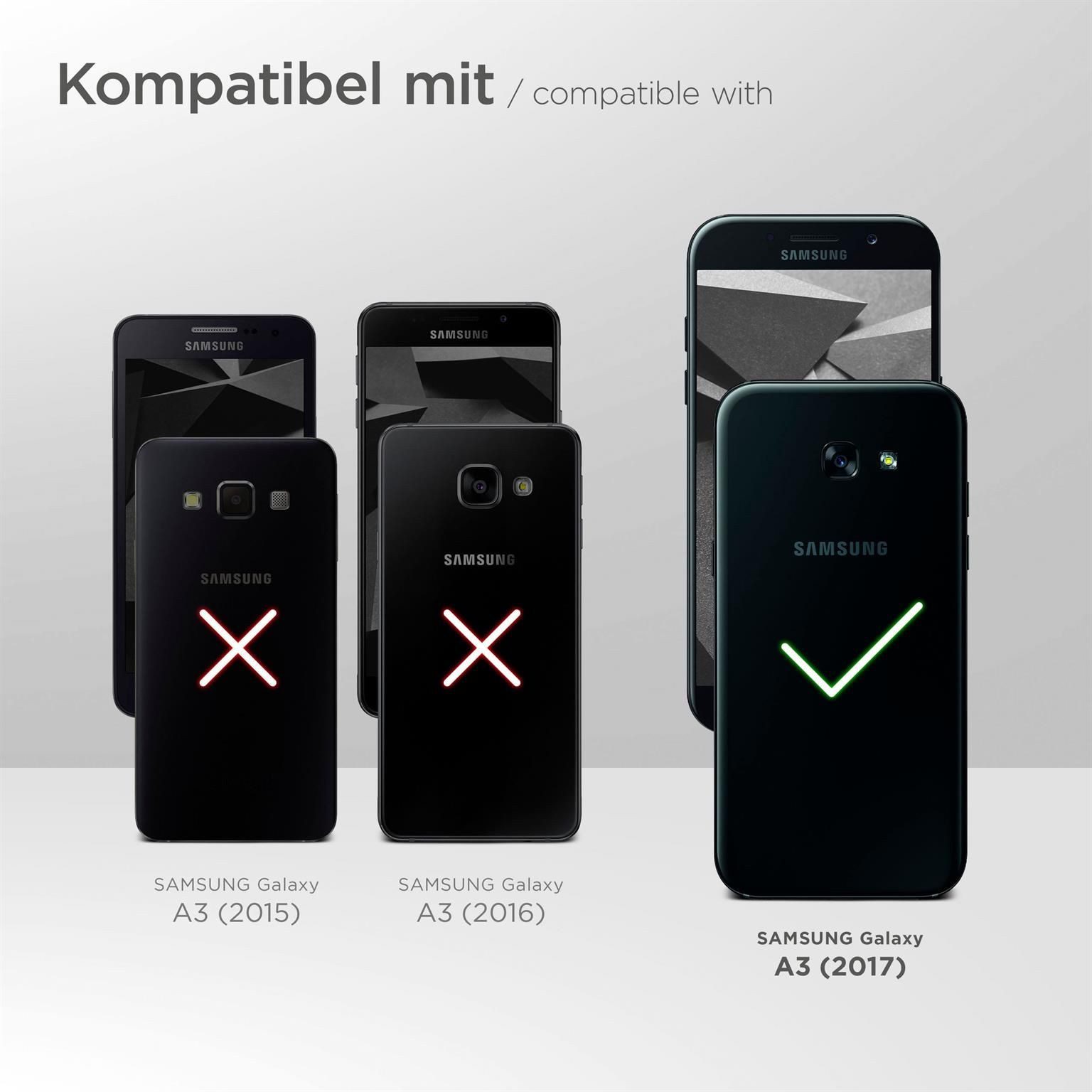 ONEFLOW Handyhülle für Samsung Galaxy A3 (2017) Wasserdichte Tasche BeachBag Schwarz 4,7 Zoll, Hülle mit Touch Kamera Fenster IPX8 Unterwasser-Tasche zum Schwimmen