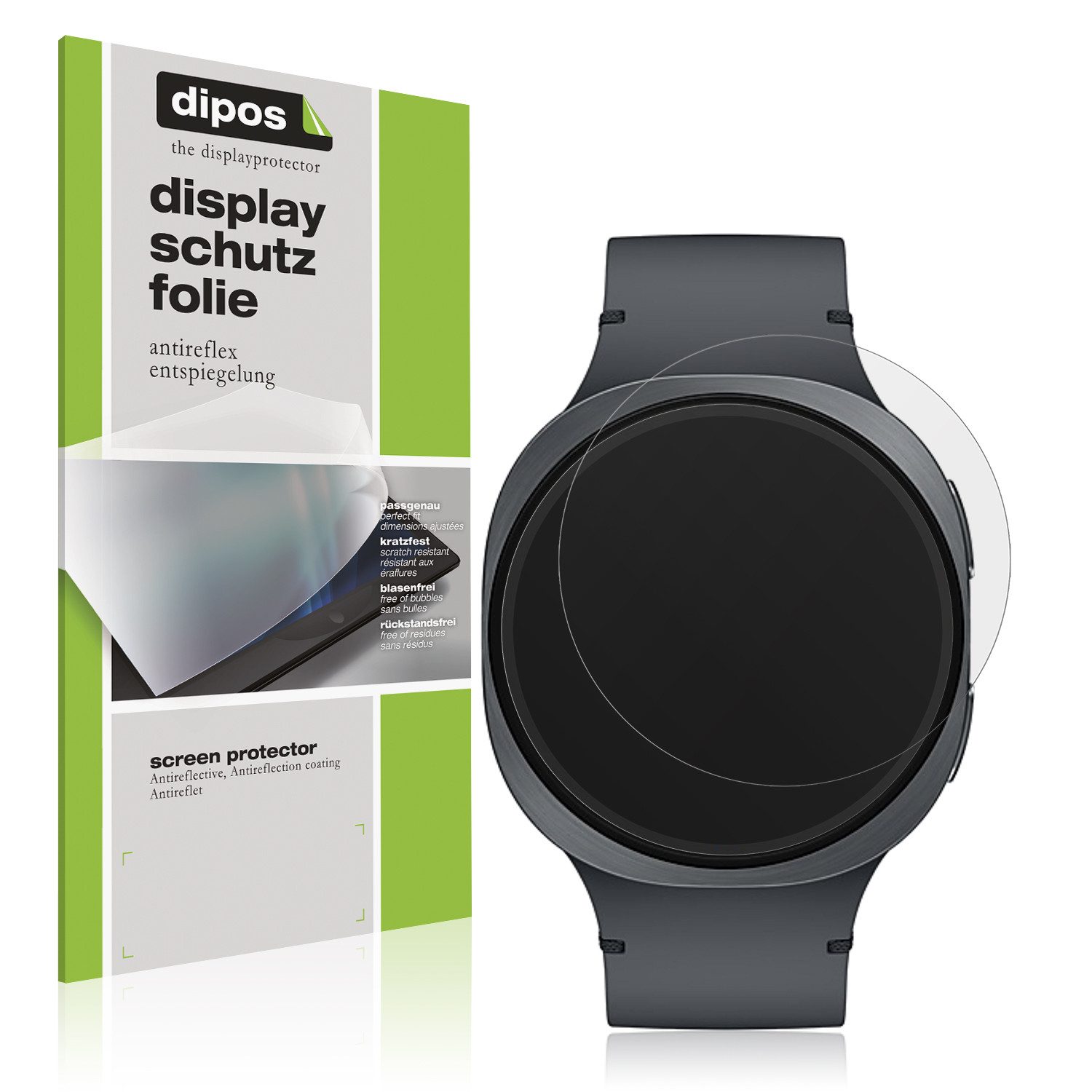 dipos Displayschutzfolie Schutzfolie für Samsung Galaxy Watch8 40mm, 6 Stück, Displayschutz Schutz Folie Made in Germany