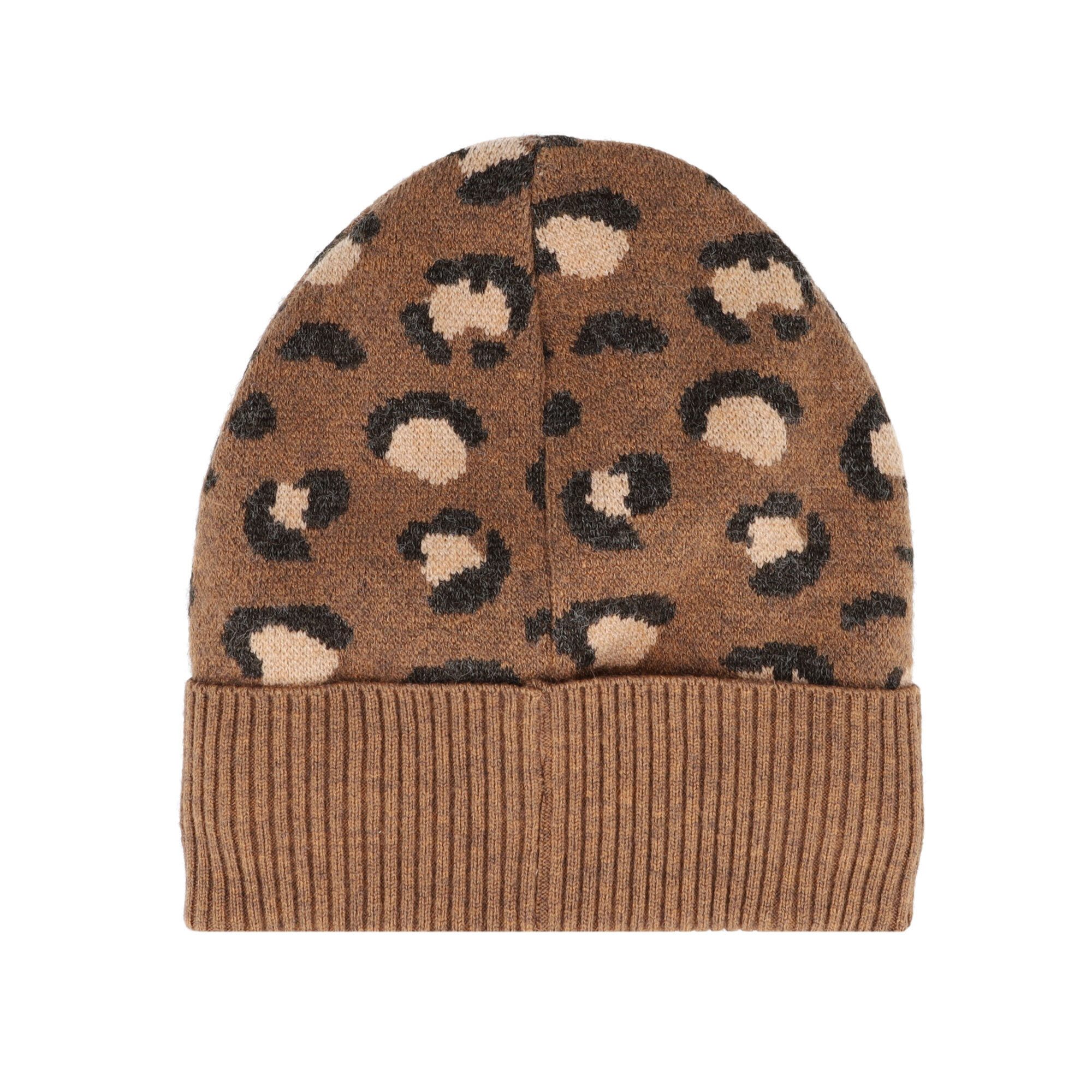 MAXIMO Strickmütze KIDS GIRL-Beanie,Leo Umschlag (1-St) Animal-Print – Bild 3 von 5