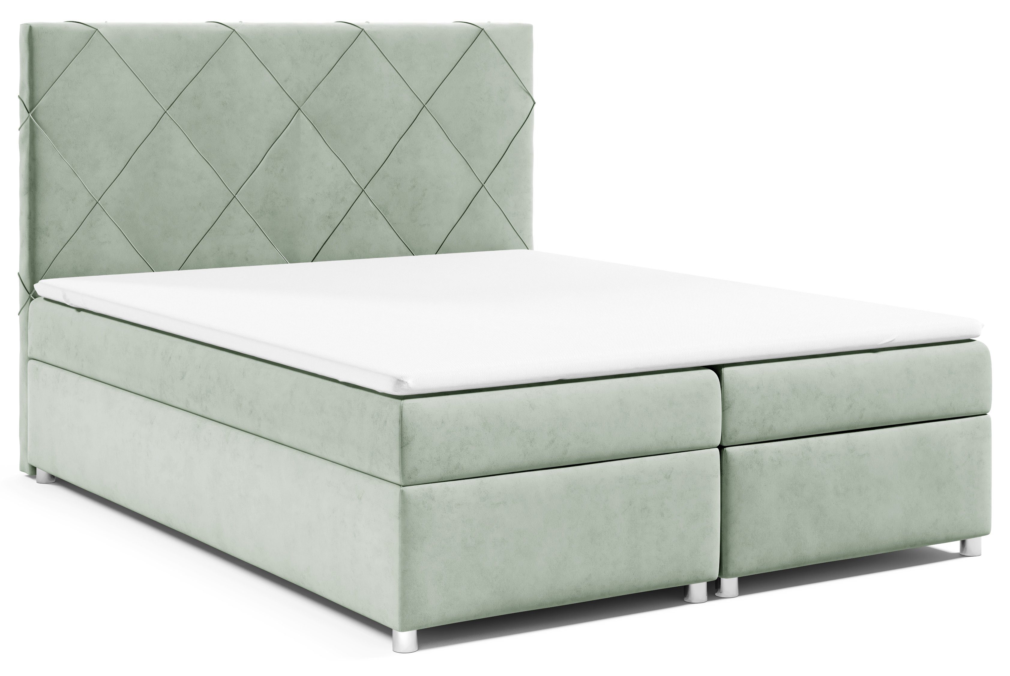 Topper und Home Boxspringbett Trinity K7, for Bettkasten mit Mintgrün Best