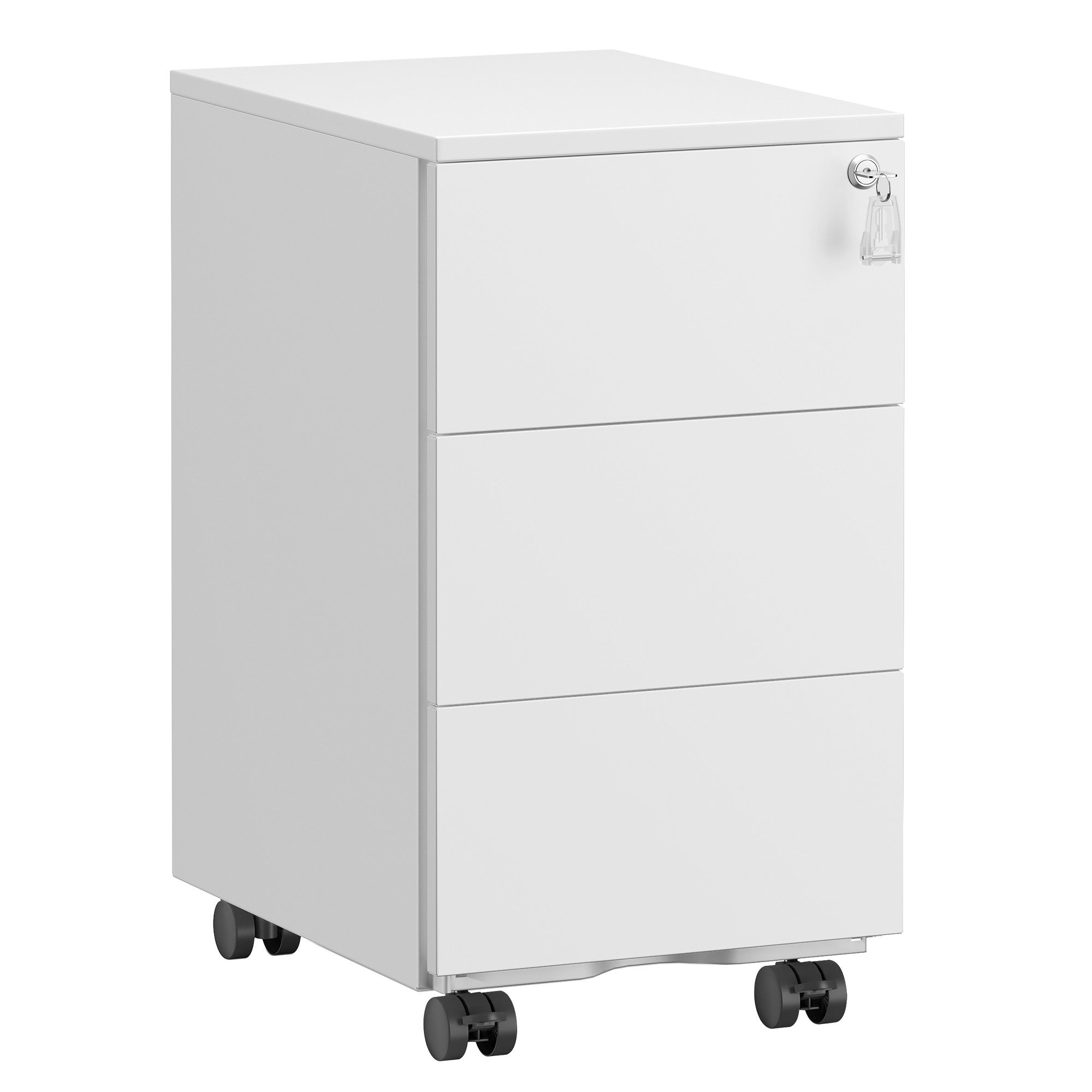 SONGMICS Rollcontainer, Rollcontainer, Druckertisch, abschließbar, 3/4 günstig online kaufen