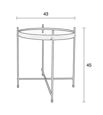 Zuiver Beistelltisch Beistelltisch CUPID rund Kupfer 43 cm von Zuiver