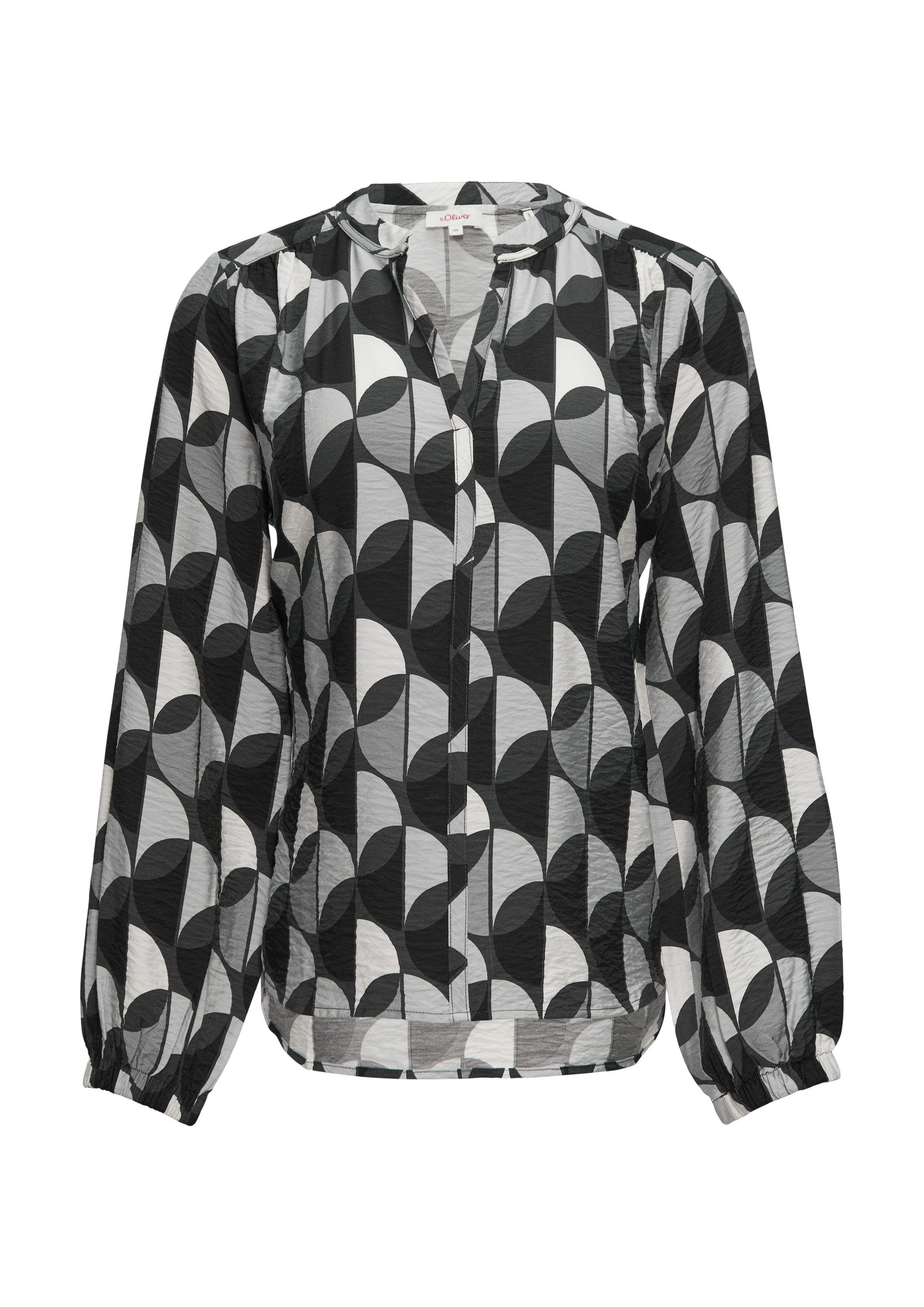 s.Oliver Langarmbluse Bluse Strukturierte Bluse aus Viskosemix günstig online kaufen