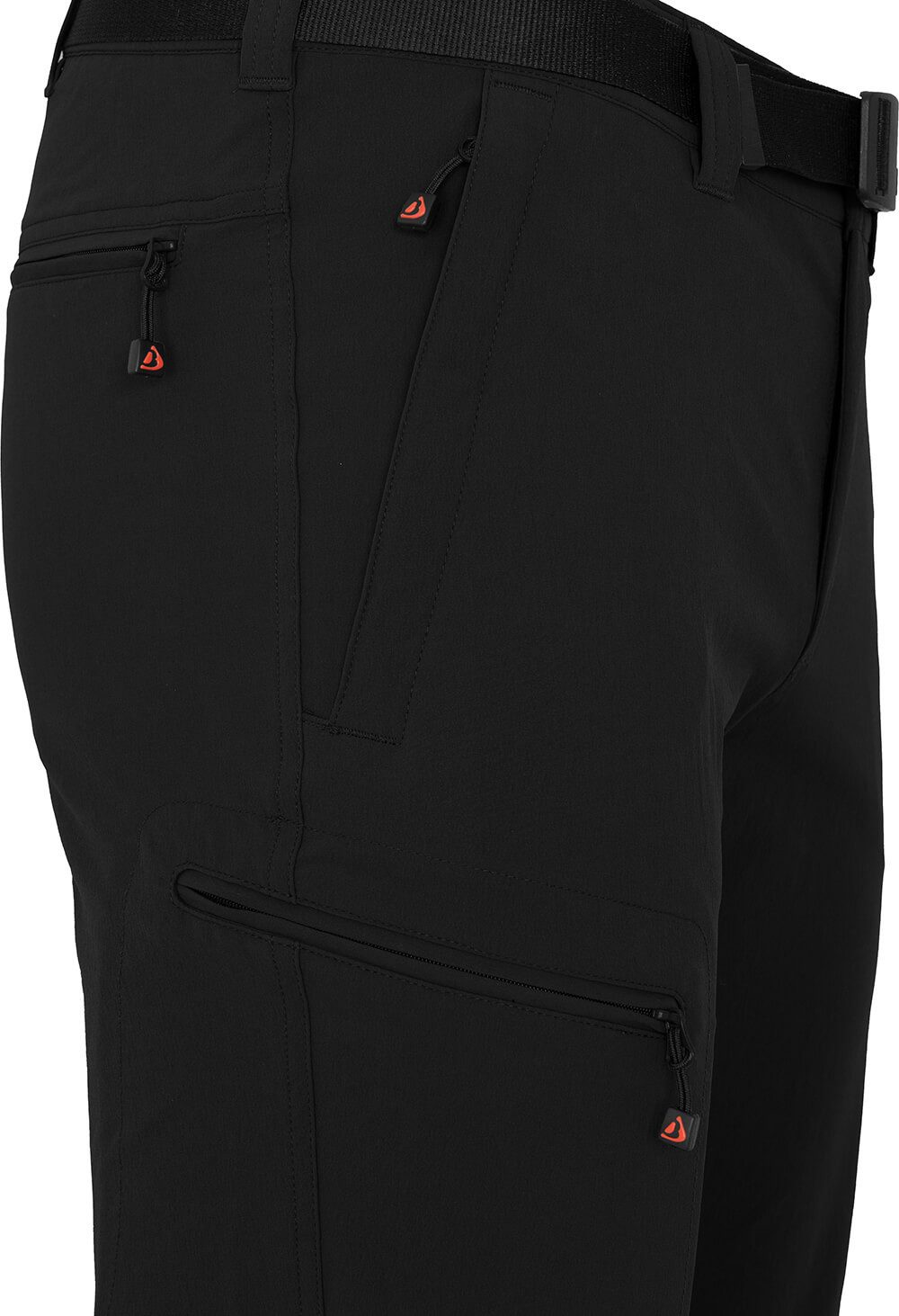 Bergson Outdoorhose REDWOOD Herren Wanderhose, vielseitig, pflegeleicht, Kurzgrößen, schwarz – Bild 3 von 5