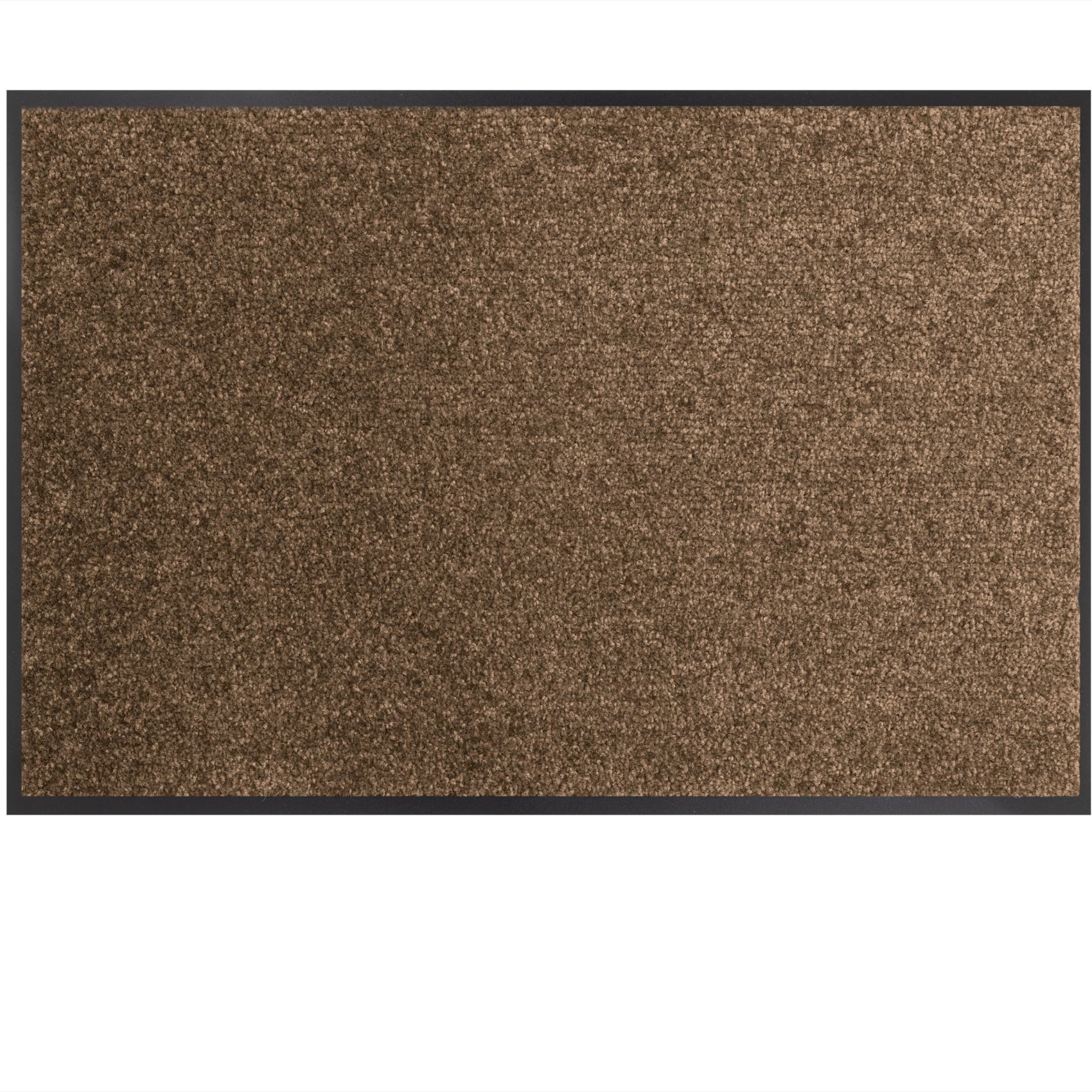 ANRO Fußmatte AMIGO Rutschfeste Türmatte Schmutzfangmatte, Rechteck, Höhe: 6.5 mm, Größe 40x60cm - Braun hohe Feuchtigkeitsaufnahme - mit Gummirand
