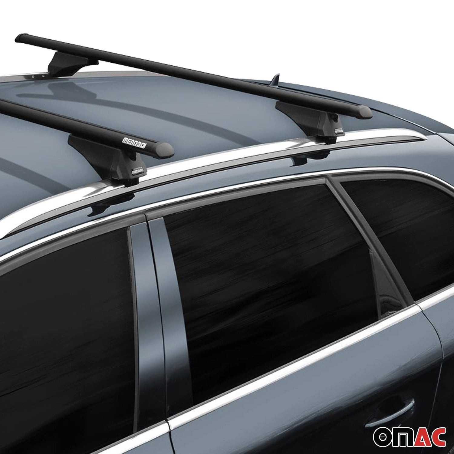 OMAC Dachträger für BMW X1 E84 2009-2015 ABE Aluminium Schwarz 2x (2-St), Wasserbeständig,Abnehmbar,Multifunktional,Leichtgewichtig