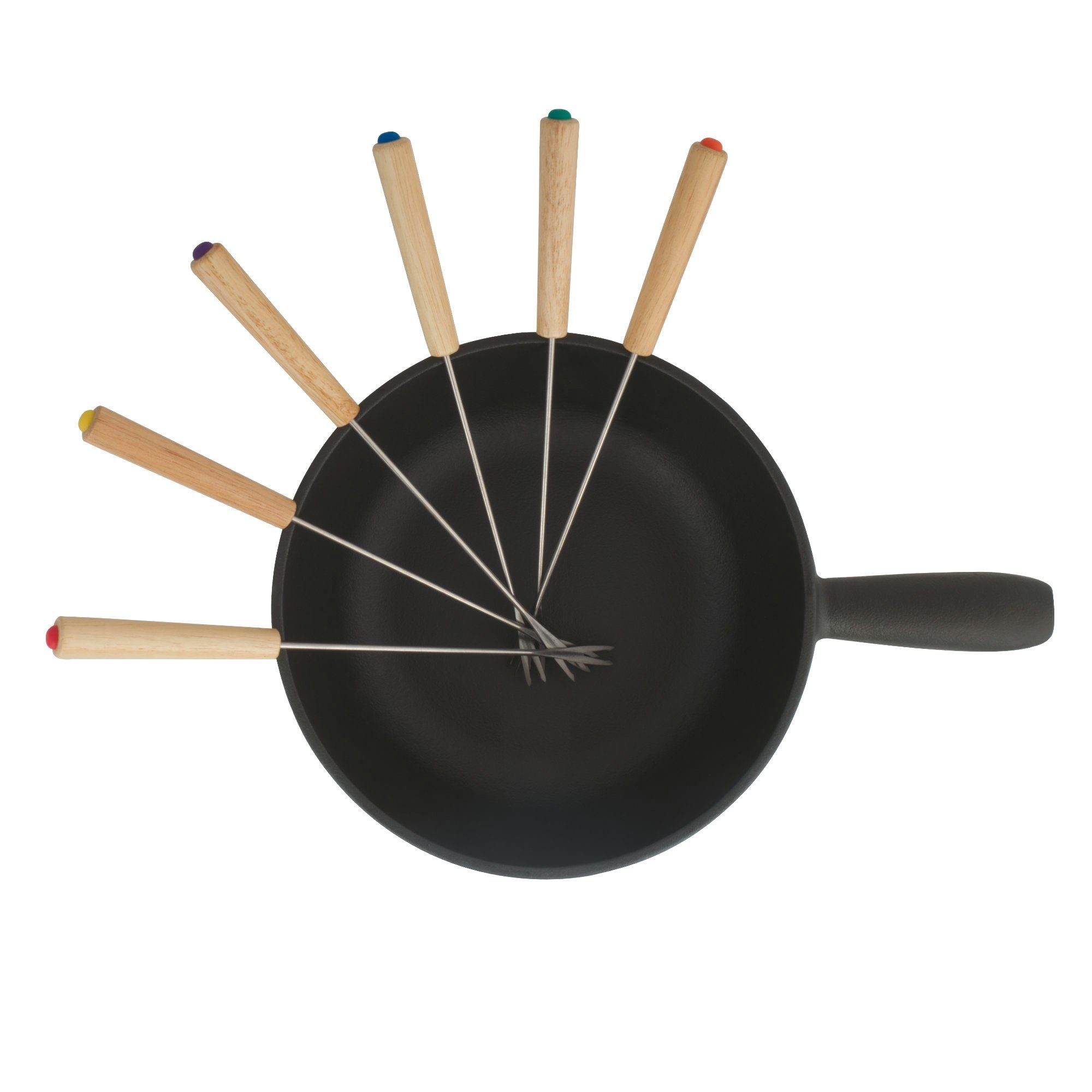 BBQ-Toro Fondue 9-teiliges Gusseisen Fondue Set für 6 Personen, 2 L, Fondueset