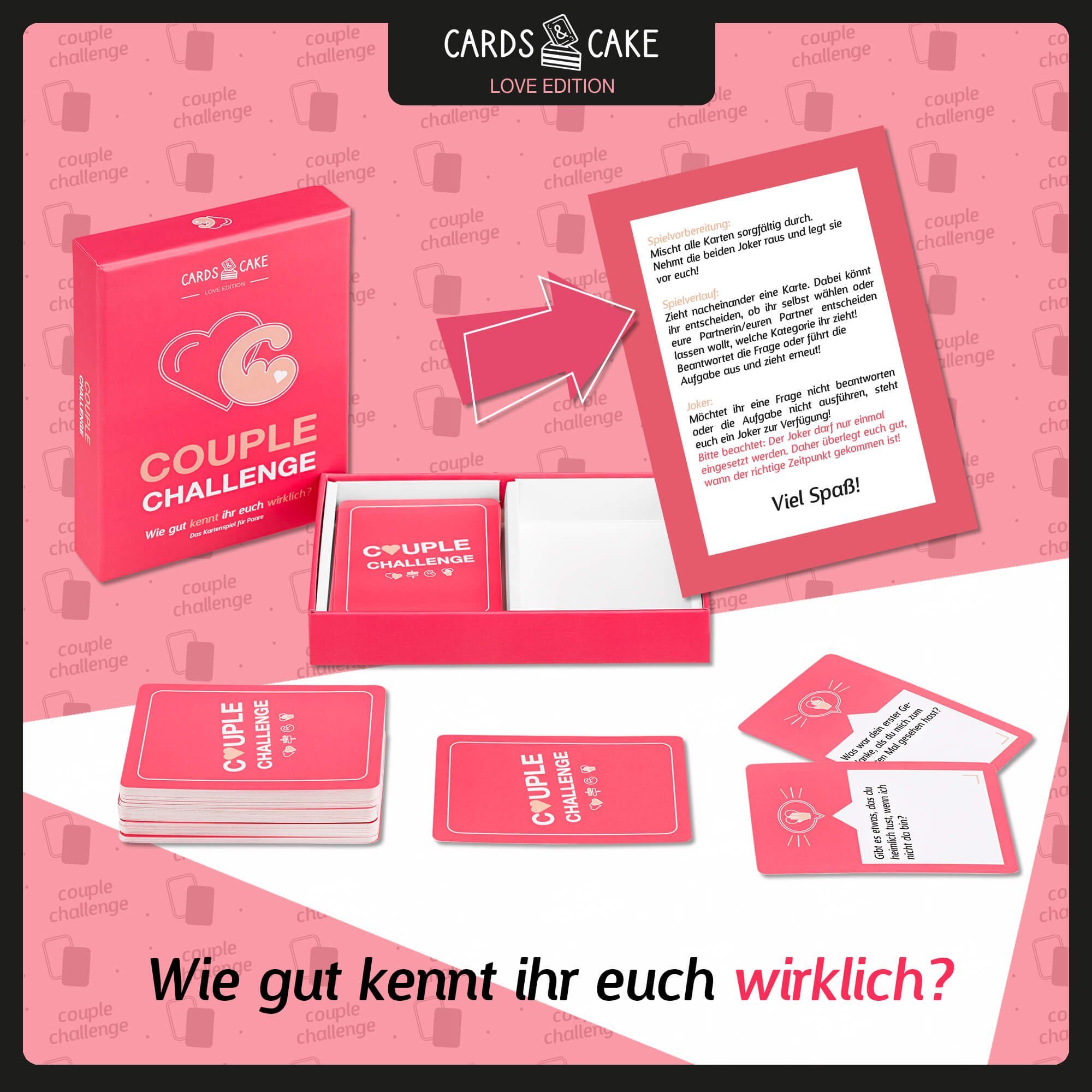 CARDS & CAKE Spiel Kartenspiel für Paare