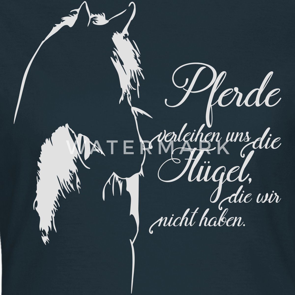 Spreadshirt T-Shirt Pferde Verleihen Uns Flügel Spruch Pferdebesitzer Frauen T-Shirt (1-tlg) Slim Fit, fällt klein aus