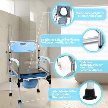 Bettizia Toiletten-Stuhl Toilettenstuhl Nachtstuhl mit Toiletteneimer Höhenverstellbar