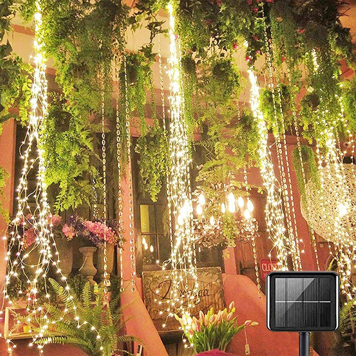 oyajia LED Solarleuchte Star Wasserfall Lichterkette, günstig online kaufen