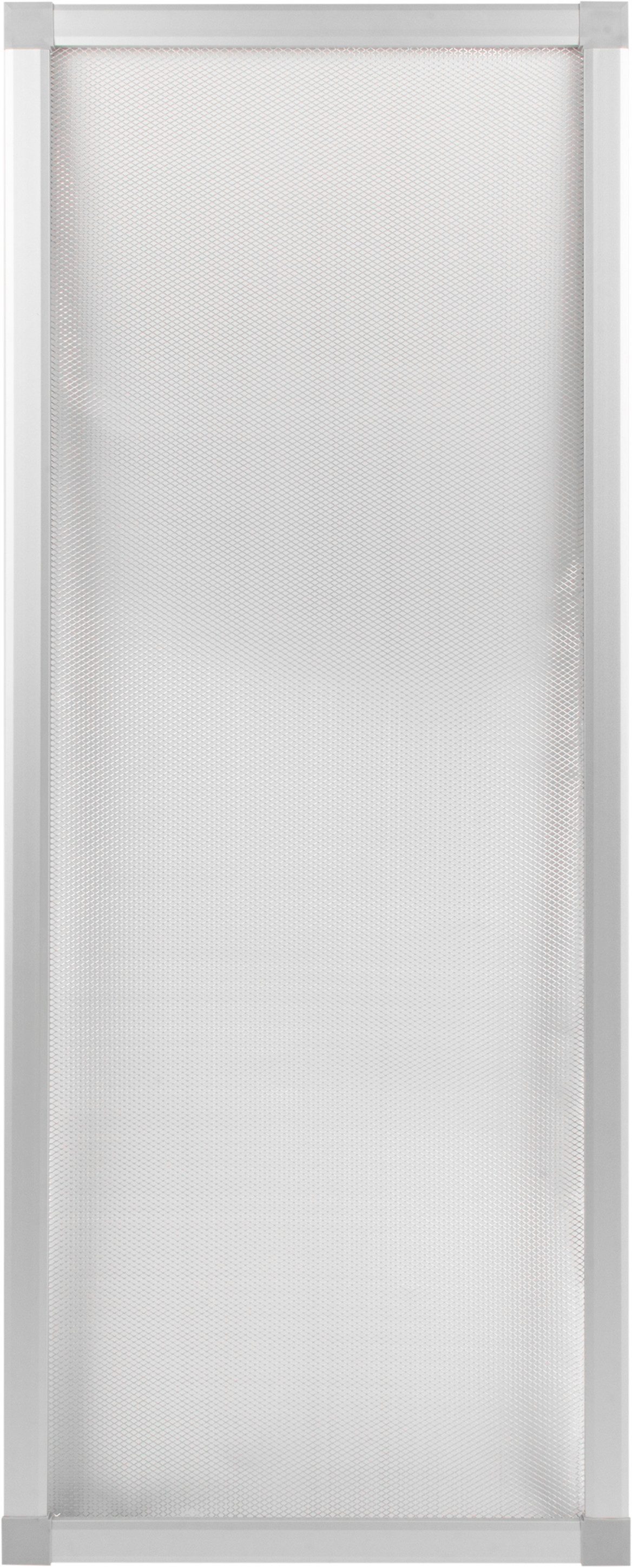 SCHELLENBERG Lichtschachtabdeckung aus Aluminiumgewebe inkl. Alu-Rahmen kürzbar, (Set, 1-St), sauberer Lichtschacht zur Kellerschachtabdeckung, 55 x 125 cm