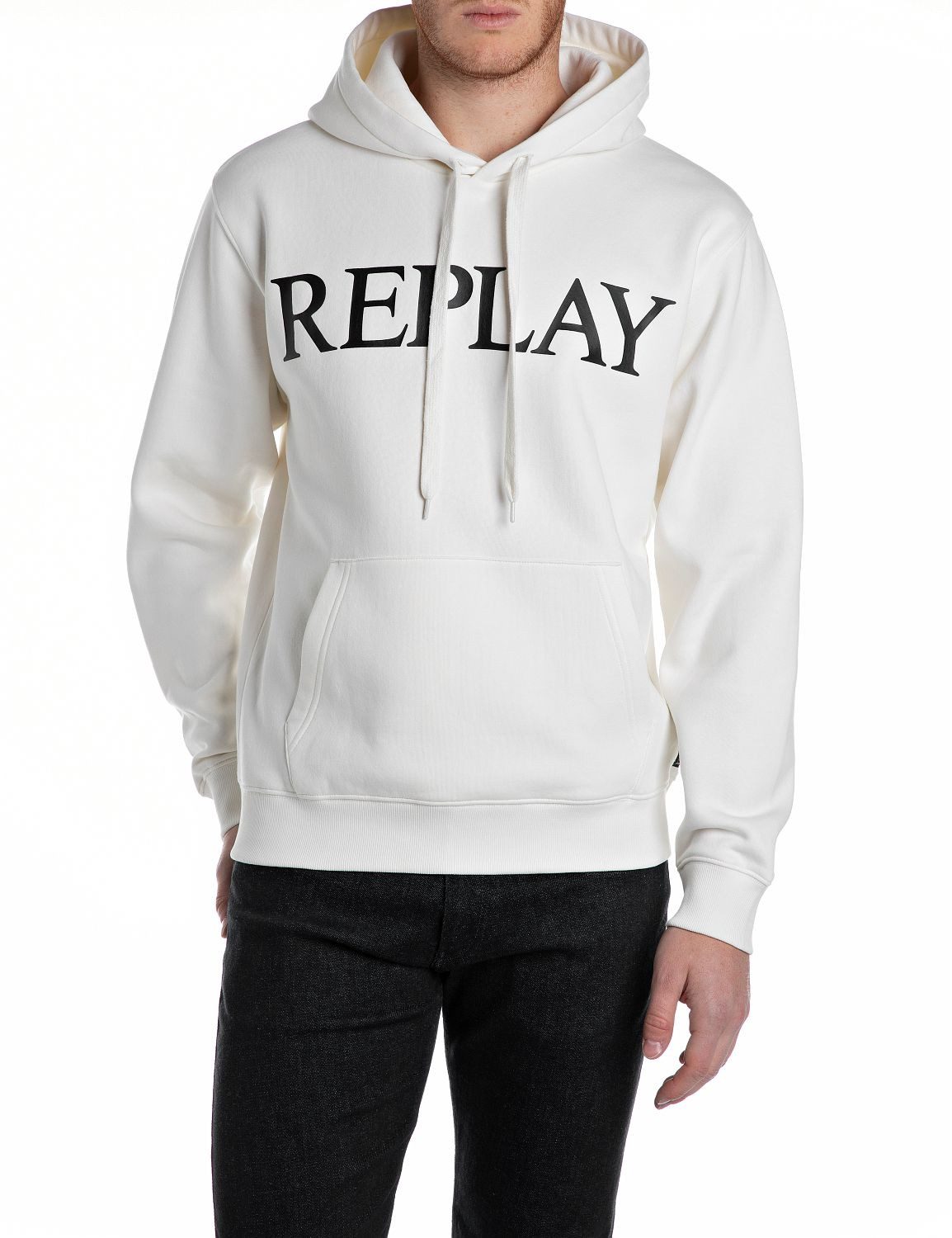 Replay Kapuzensweatshirt mit großem Markenprint vorn günstig online kaufen