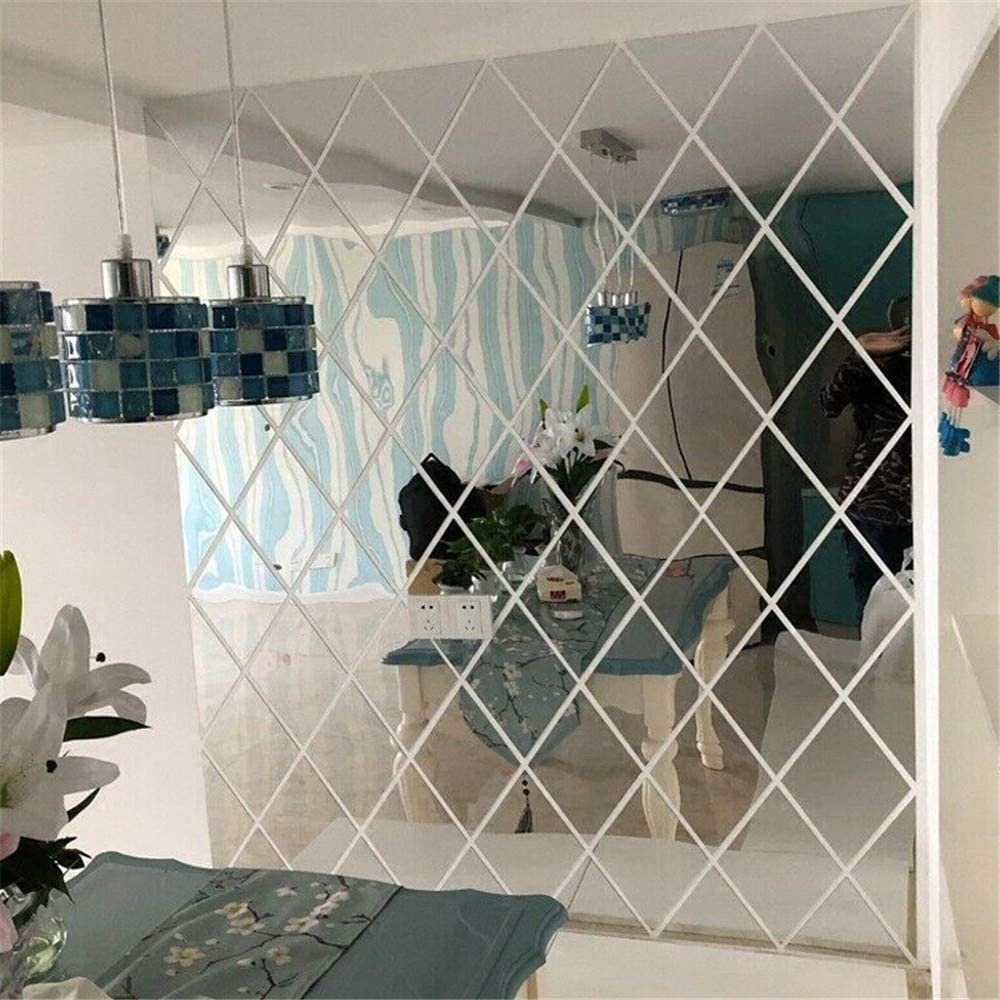 Jormftte Dekospiegel Selbstklebende Wandspiegel klar Fliesen Spiegel