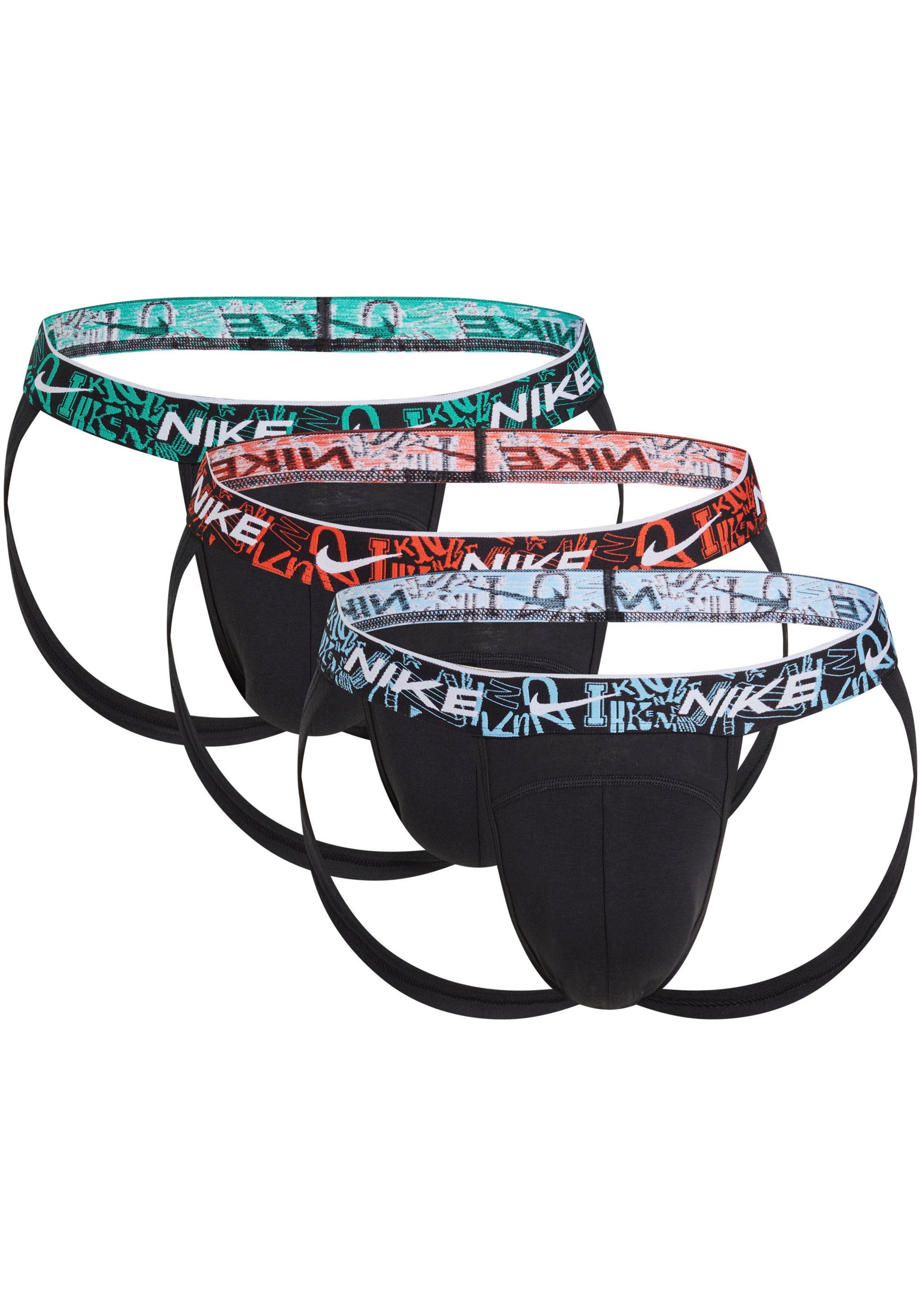 NIKE Underwear String JOCK STRAP 3PK (Packung, 3-St., 3er) mit NIKE Logo-Elastikbund