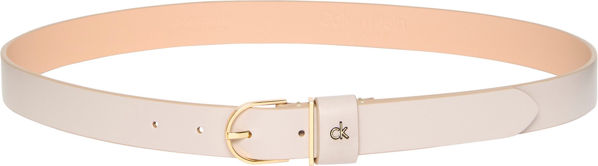Calvin Klein Ledergürtel CK METAL LOOP ROUND BUCKLE 25MM Größenverstellbar günstig online kaufen
