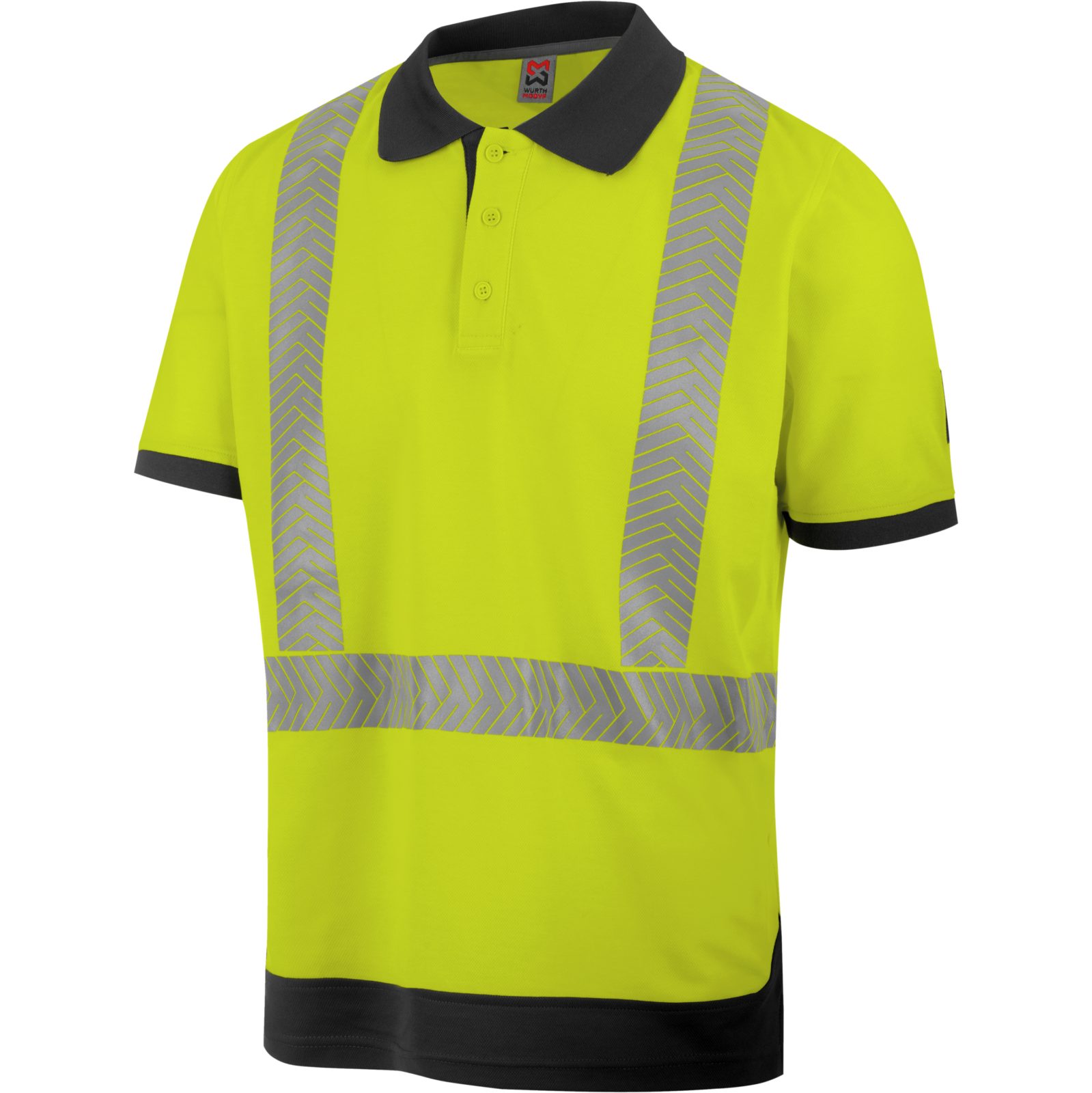 Würth MODYF Warnschutz-Shirt Fluo EN 20471 Hi-Vis Poloshirt für Herren Professionelles Warnschutz Poloshirt für Handwerker