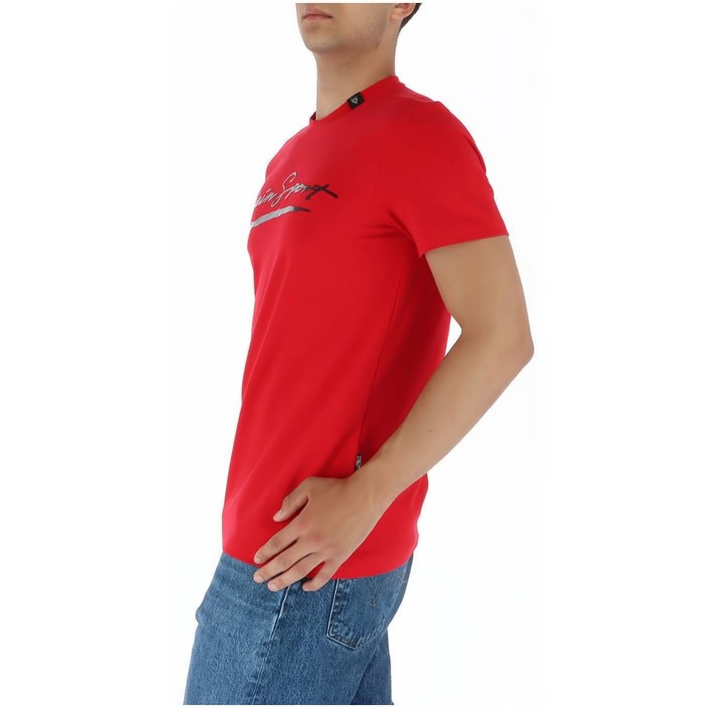 Stylischer T-Shirt PLEIN SPORT Farbauswahl NECK hoher Look, ROUND vielfältige Tragekomfort,