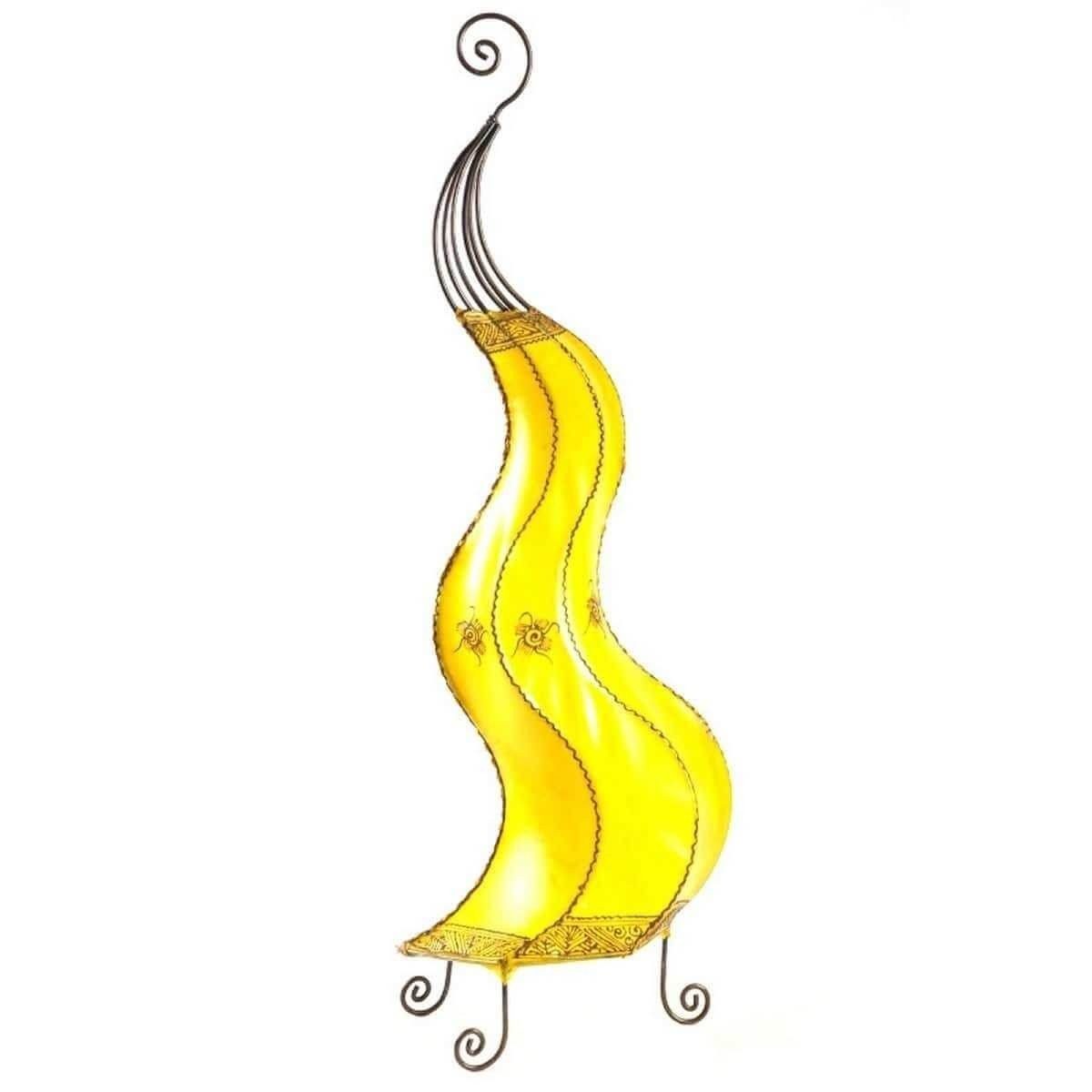 SIMANDRA Stehlampe Mogador Blumenrad 80 cm, Ambilight, ohne Leuchtmittel, Warmweiß, marokkanische Lederlampe