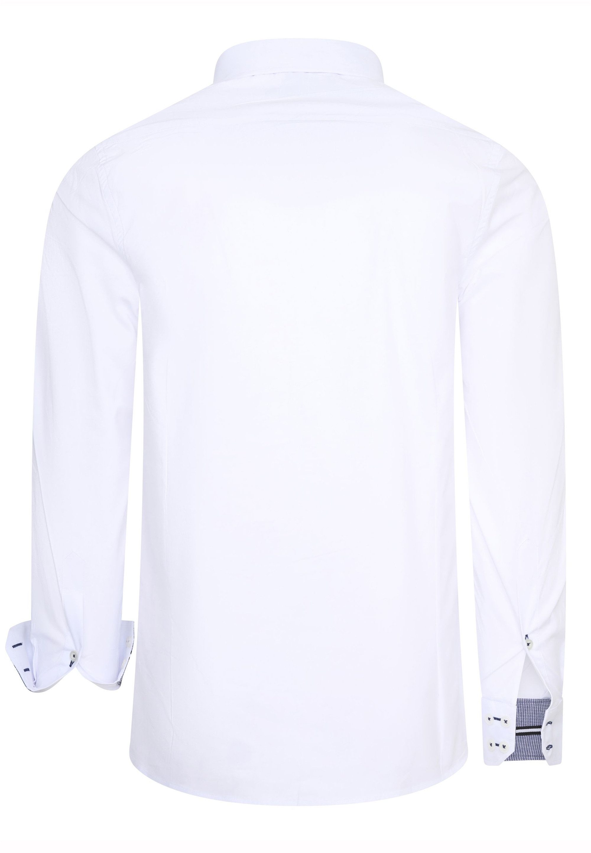 Rusty Neal Langarmhemd mit ausgefallenen Doppel-Knöpfen