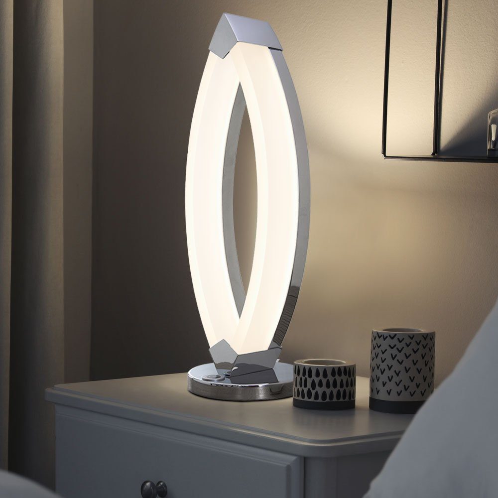 WOFI LED Tischleuchte, Leuchtmittel inklusive, Warmweiß, Tischlampe Nachttischlampe LED Lampe Touchdimmer, 3