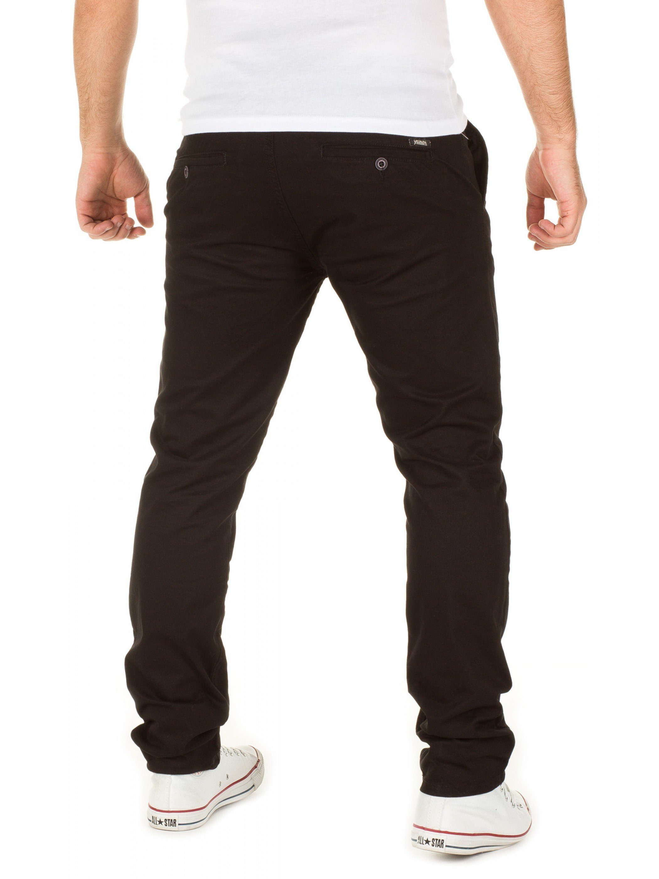 (3000) Chino Kordelzug mit Black Pants Agron Chinos Yazubi