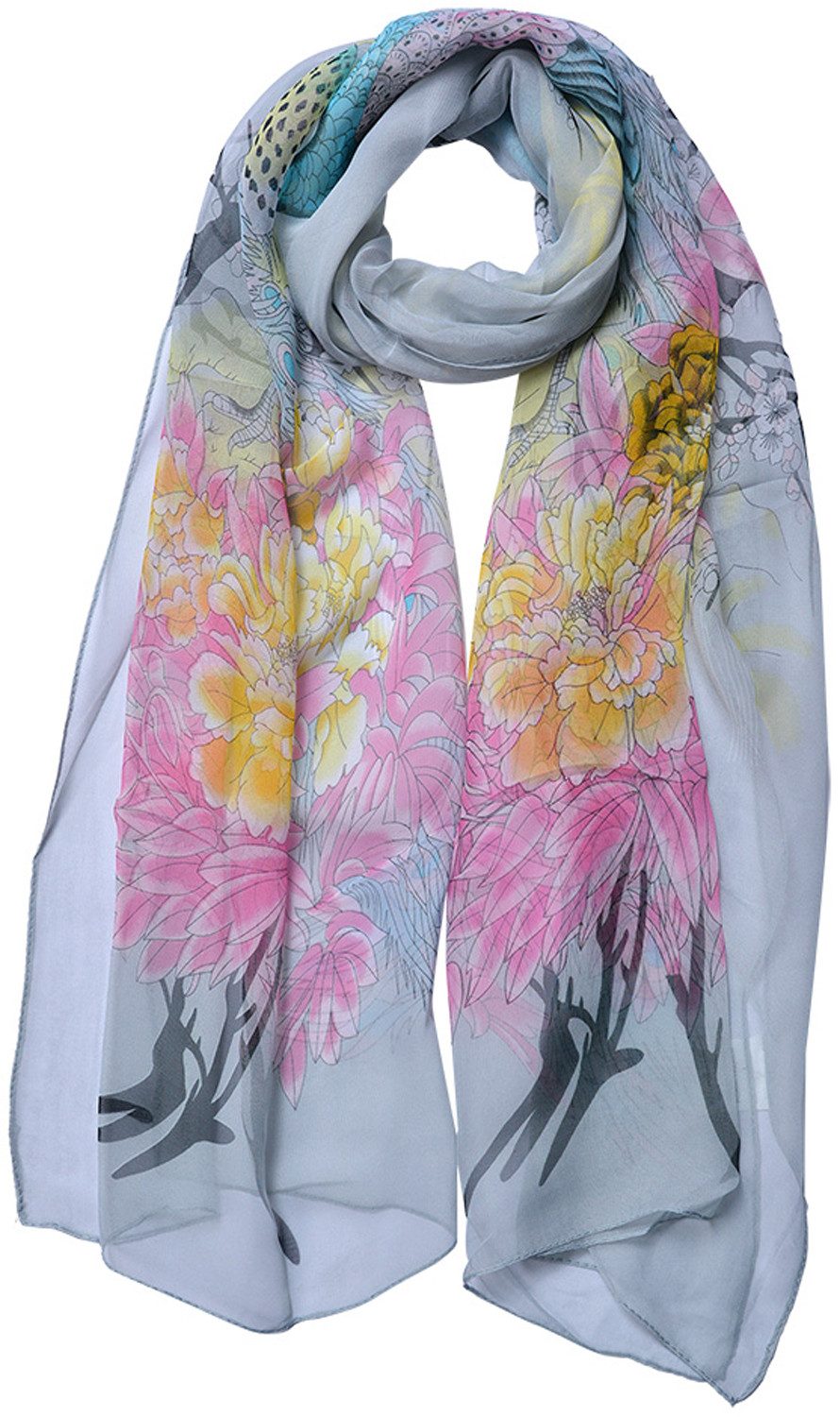 Juleeze Schal Gentle Breeze, (1-St. 1-teilig), leichter Damen Schal mit Blumenmuster