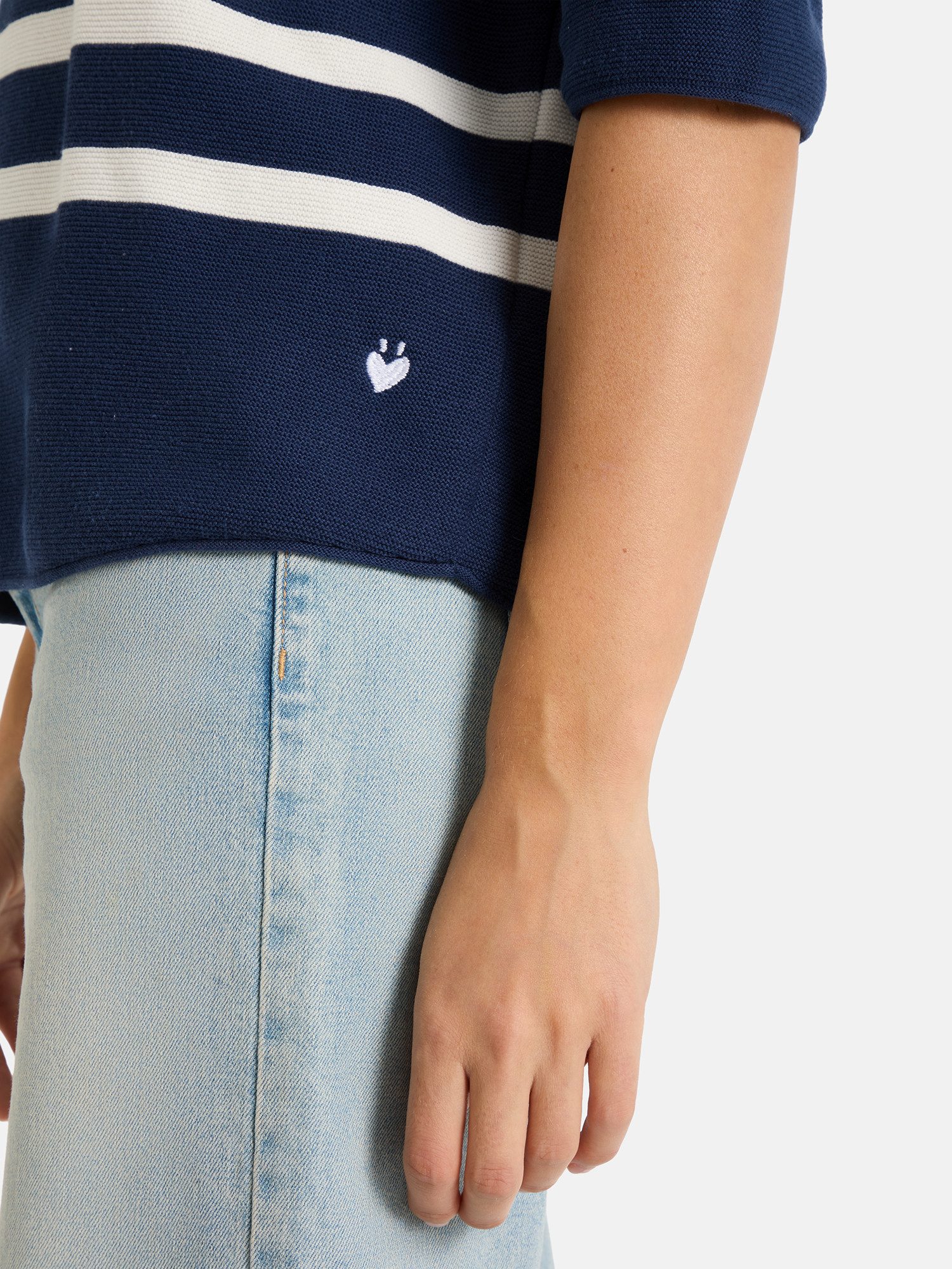 Lieblingsstück Kurzarmpullover KlerariEP Halbarm mit Rundhals, gestreift