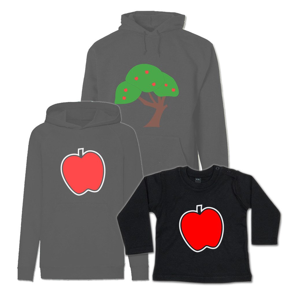 G-graphics Kapuzenpullover Der Apfel fällt nicht weit vom Stamm (Familienset, Einzelteile zum selbst zusammenstellen) Kinder & Erwachsenen-Hoodie & Baby Sweater