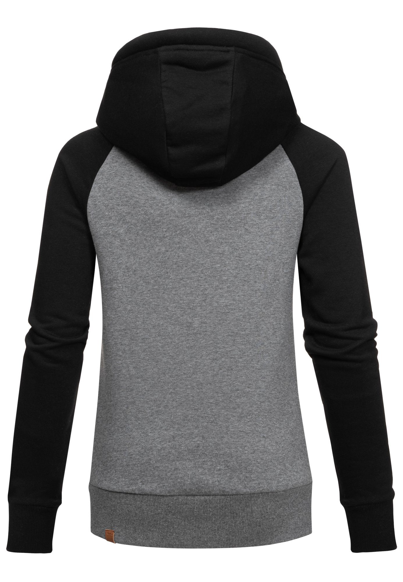 Kapuzenpullover Hoodie REPUBLIX Pullover Sweatjacke Damen RILEY Sweatshirt Anthrazit/Schwarz