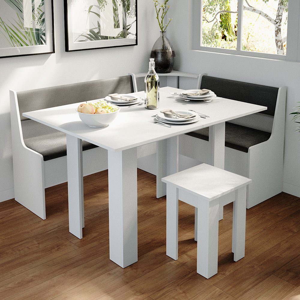 Vicco Sitzgruppe Roman, Weiß, 90 x 60 cm