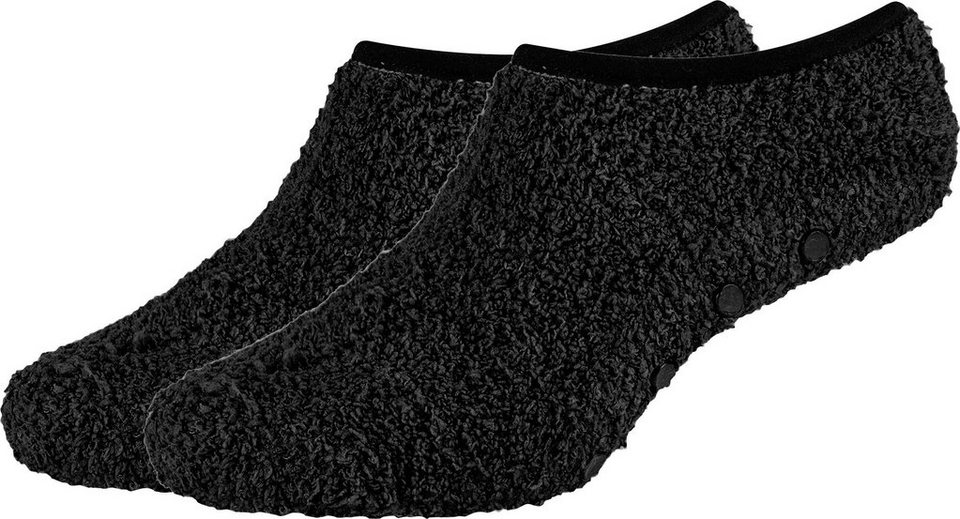 Camano Socken Kuschel-Sneakersocken 2 Paar Uni
