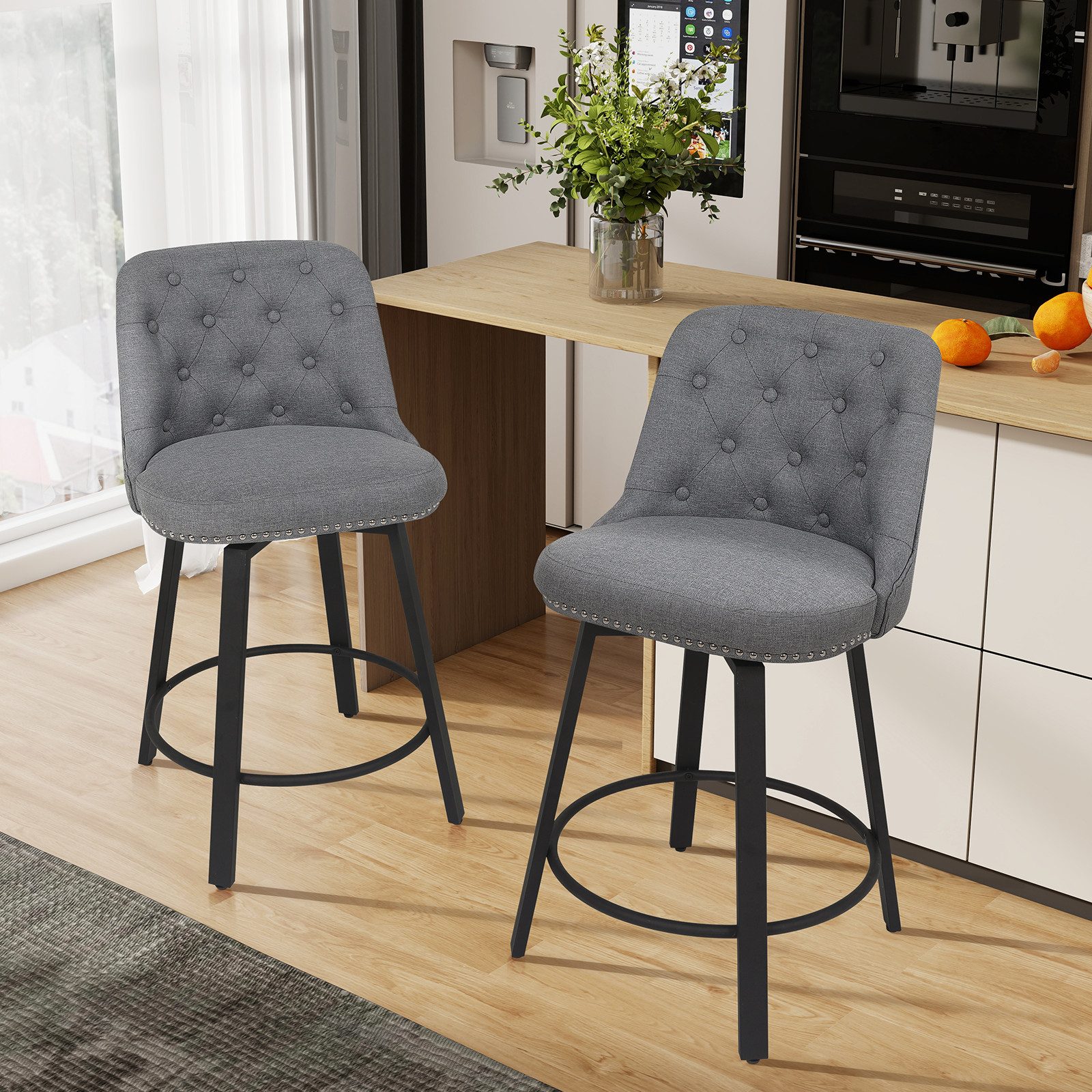 Puluomis Esszimmerstuhl 2/4/6/8er Set Gepolsterter Barstuhl, günstig online kaufen