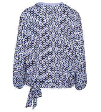 MONACO blue Blusenshirt Longsleeve weit mit grafischem Print
