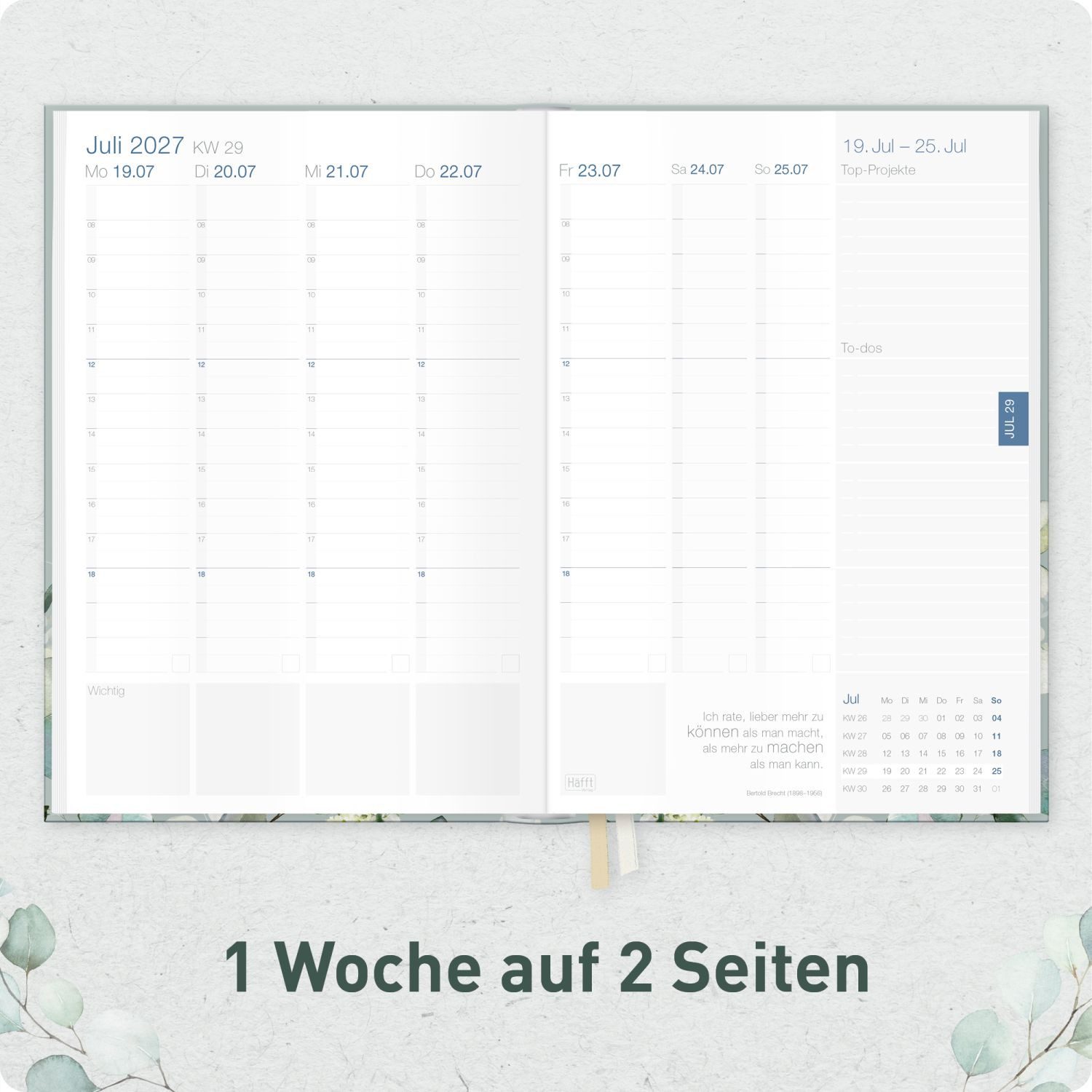 Häfft Terminkalender Business-Timer 2026/2027 / 17 Monate / A5 – Bild 4 von 5