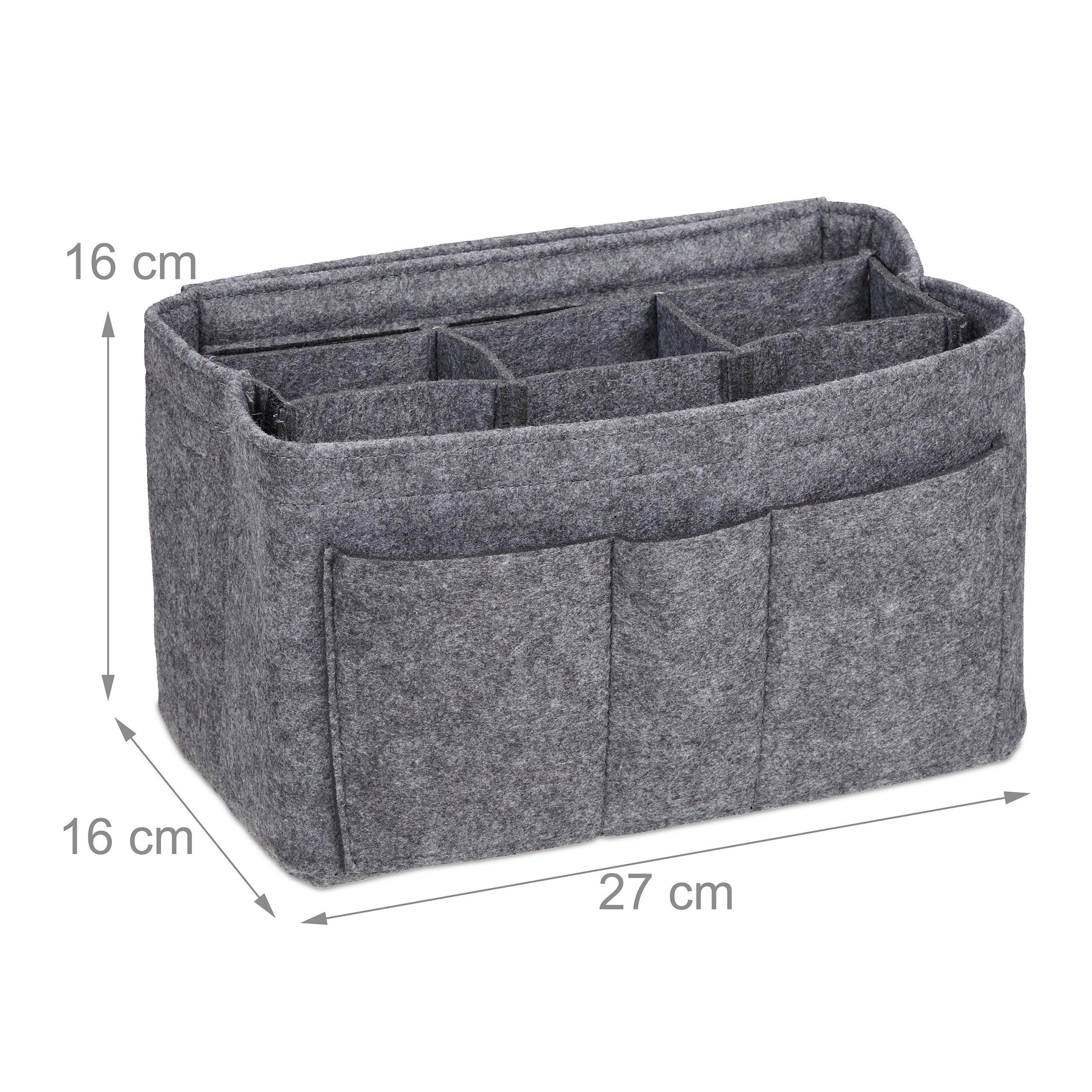 relaxdays Handtasche Taschenorganizer Handtasche Filz, S