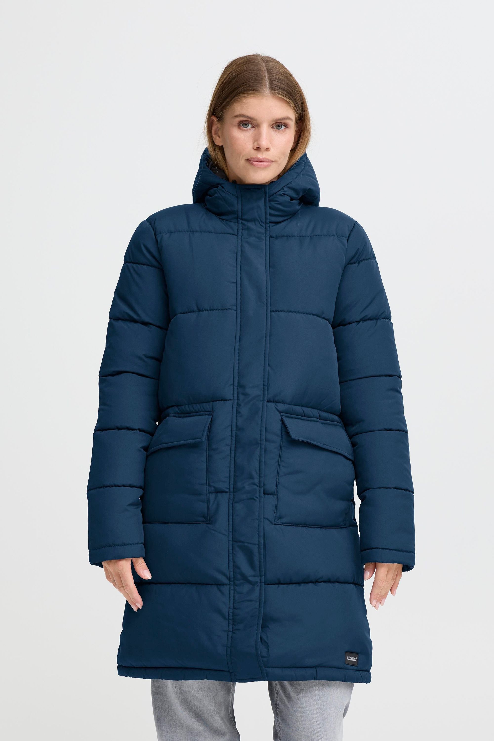 OXMO Wintermantel OXMinna Modischer Steppmantel mit Kapuze