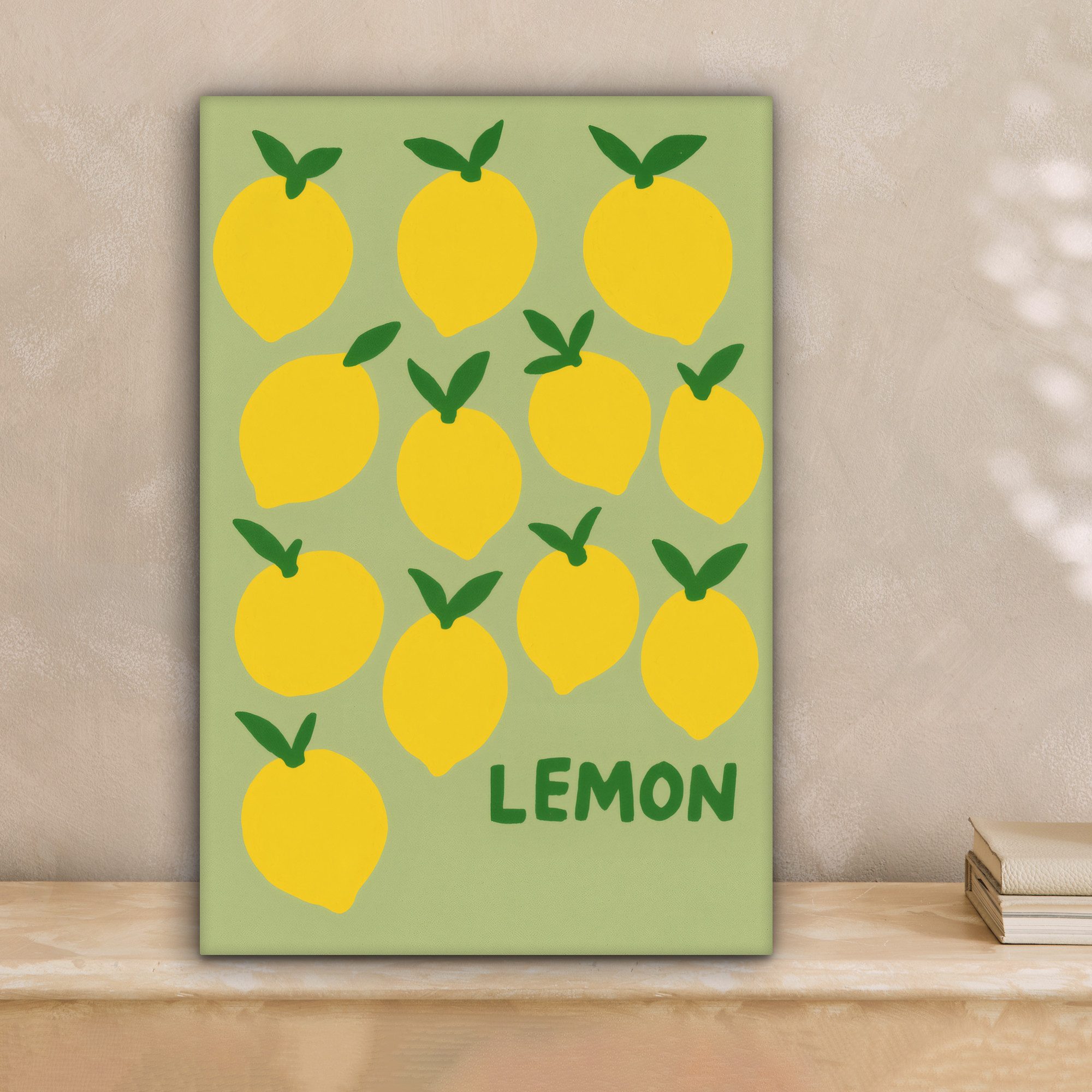 OneMillionCanvasses® Leinwandbild Zitronen - Blätter - günstig online kaufen