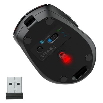 Jlab Go Charge Wireless Maus (Kabellos, 1.600 DPI, Bluetooth, USB-Dongle)