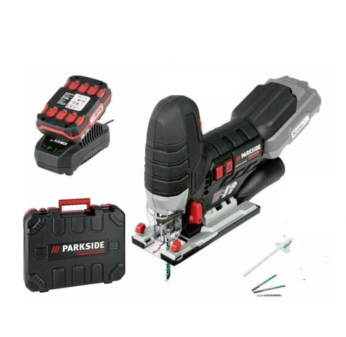 PARKSIDE PERFORMANCE® Akku-Stichsäge PSSPA 20-Li Akku-Stichsäge X 20 V Team Akku 2.0 Ah Ladegerät