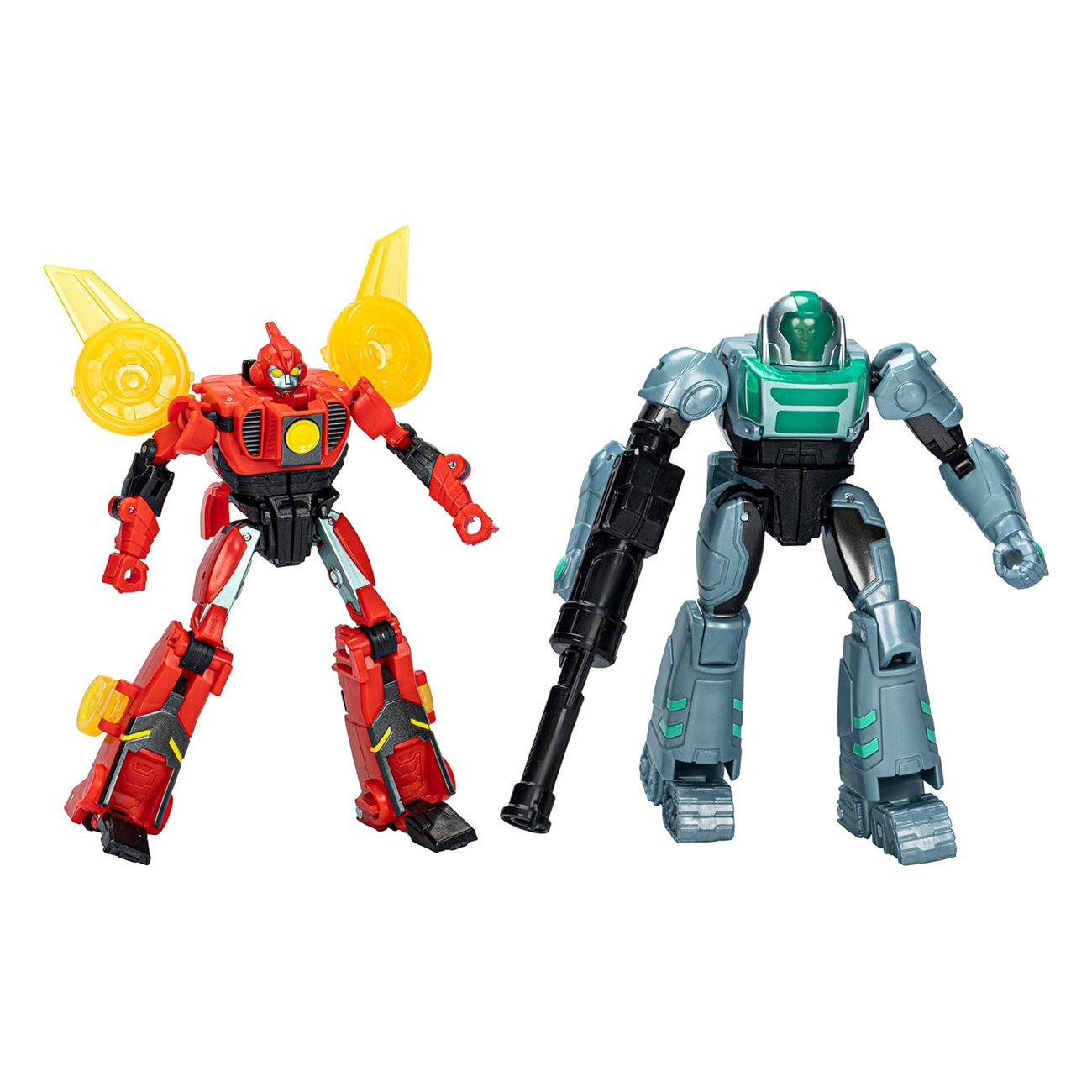 Hasbro Actionfigur Transformers EarthSpark Cyber-Combiner Terran Twitch und Robby Malto, Action-Figuren, Set aus 2 Figurgen, 2 Konfigurationen, Sammlerstücke