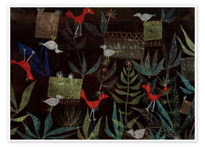 Posterlounge Poster Paul Klee, Vogelgarten, Malerei